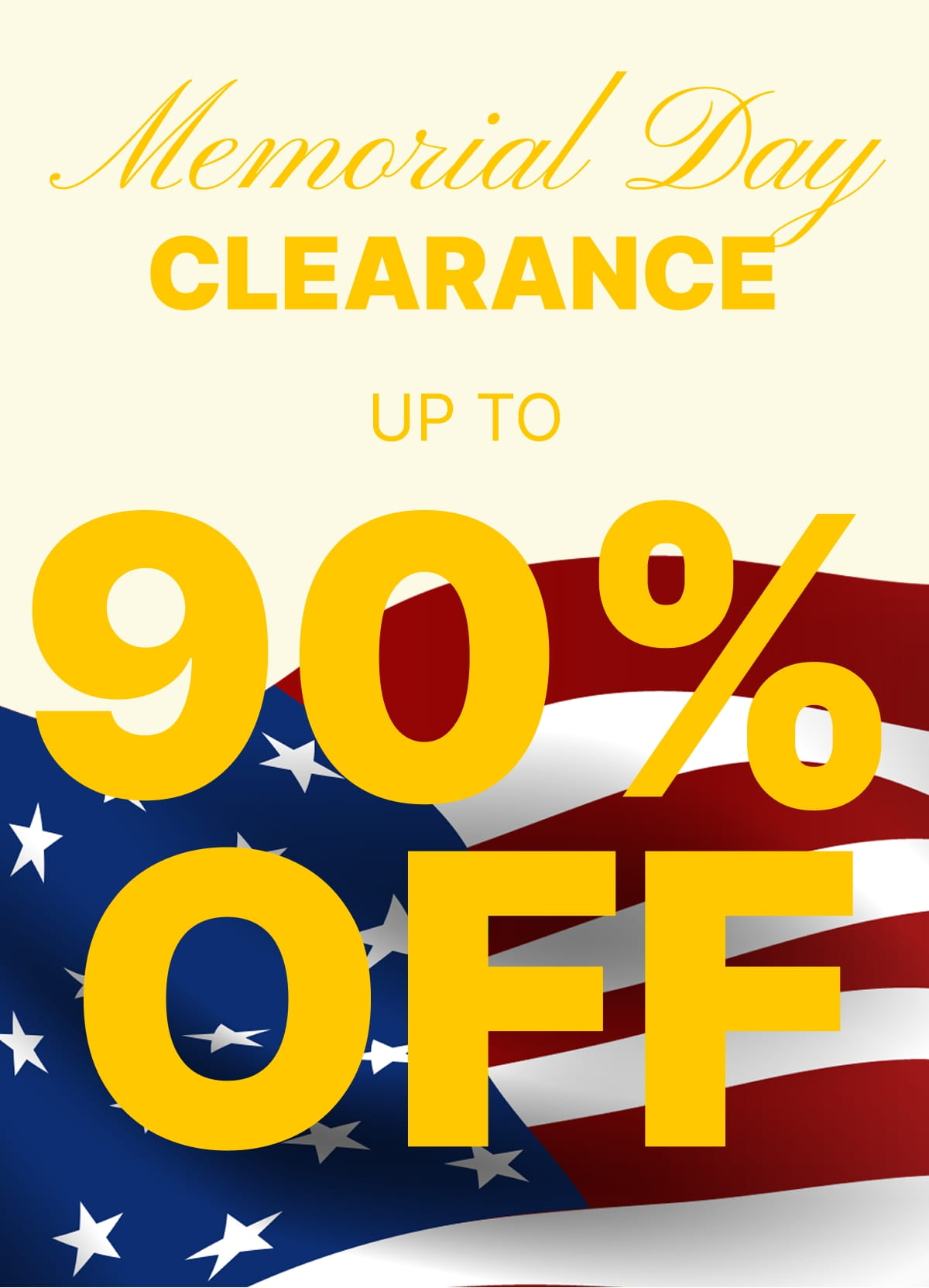Memorial Day CLEARANCE UP TO 90% OFF