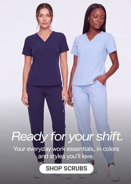 Reay for your shift.
Your everyday work essentials, in colors and styles you'll love.
SHOP SCRUBS