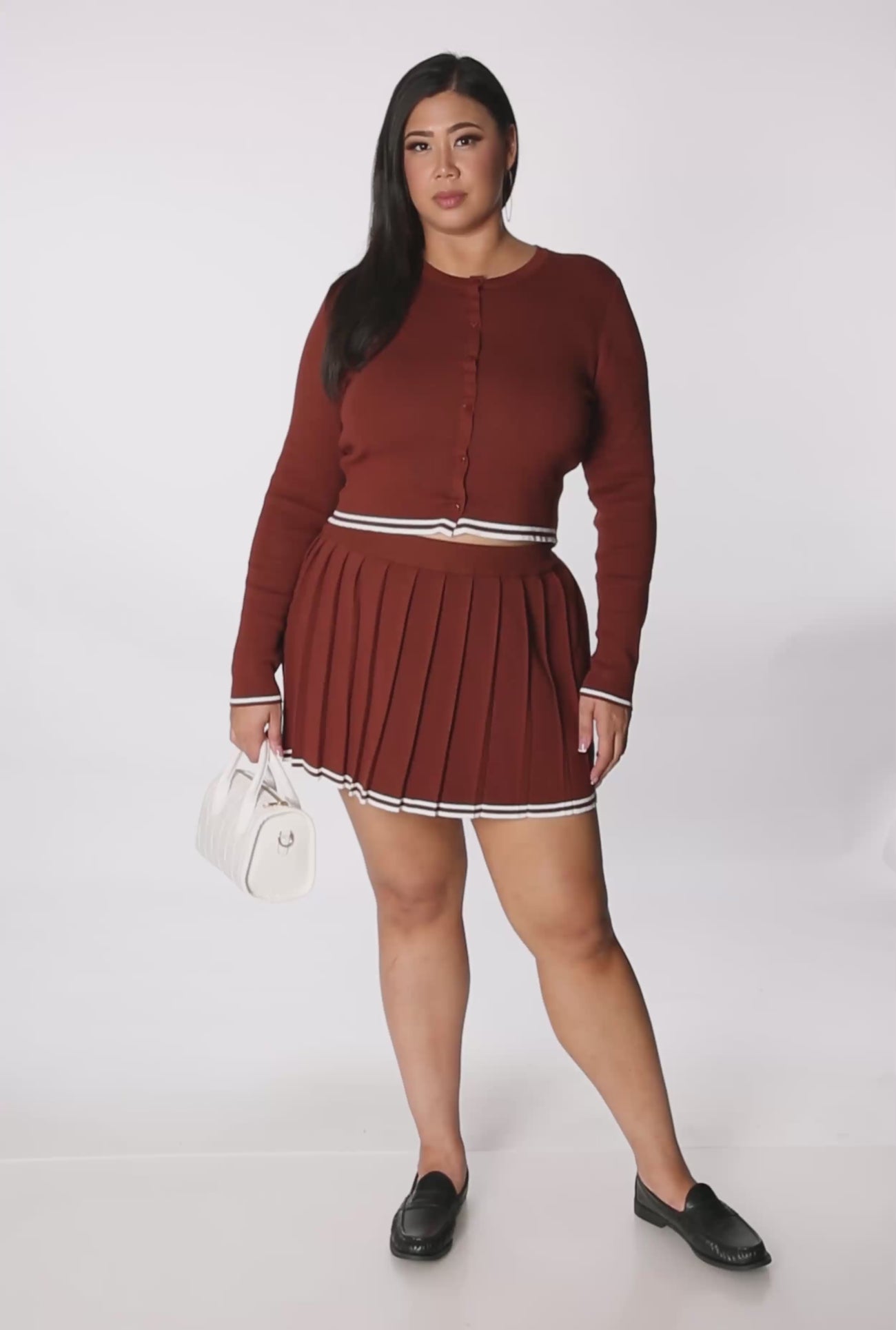 【韓国 Kleesier】Cafe mocha pleated skirt Café mocha pleated skirt - Kleesier | 60% - Asian Fashion