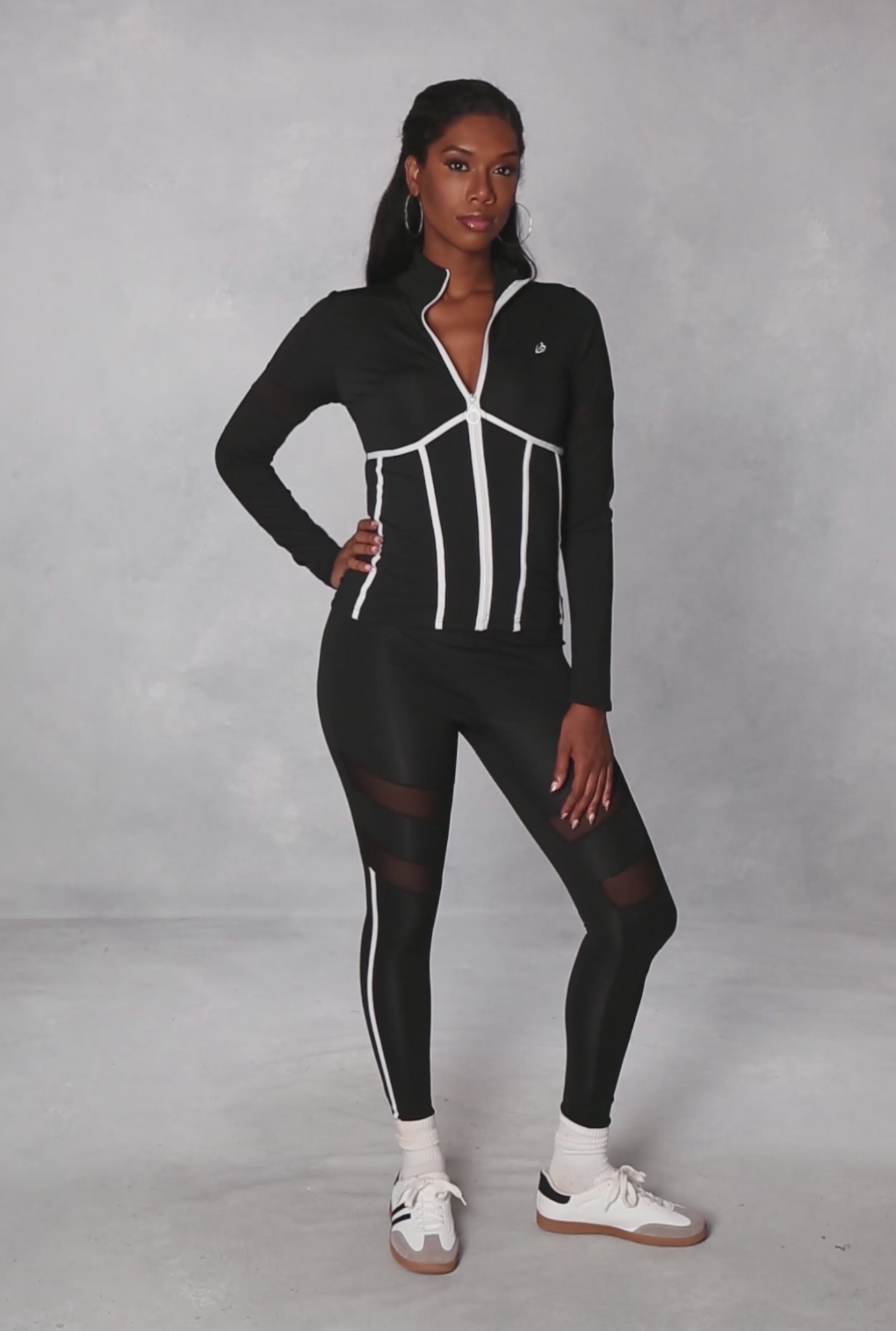 Mesh Detail High Waist Leggings