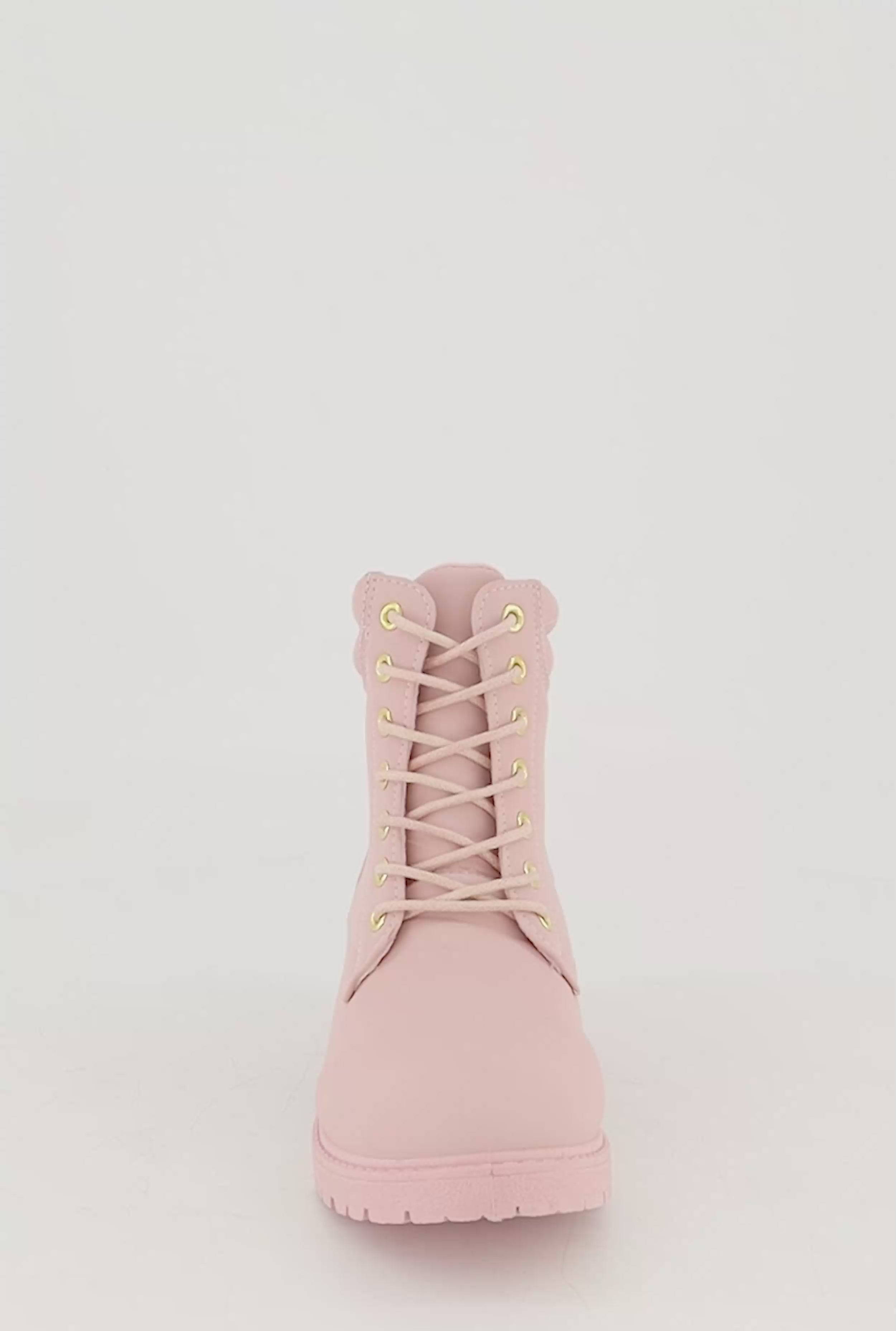 Lace Up Lug Sole Combat Boots