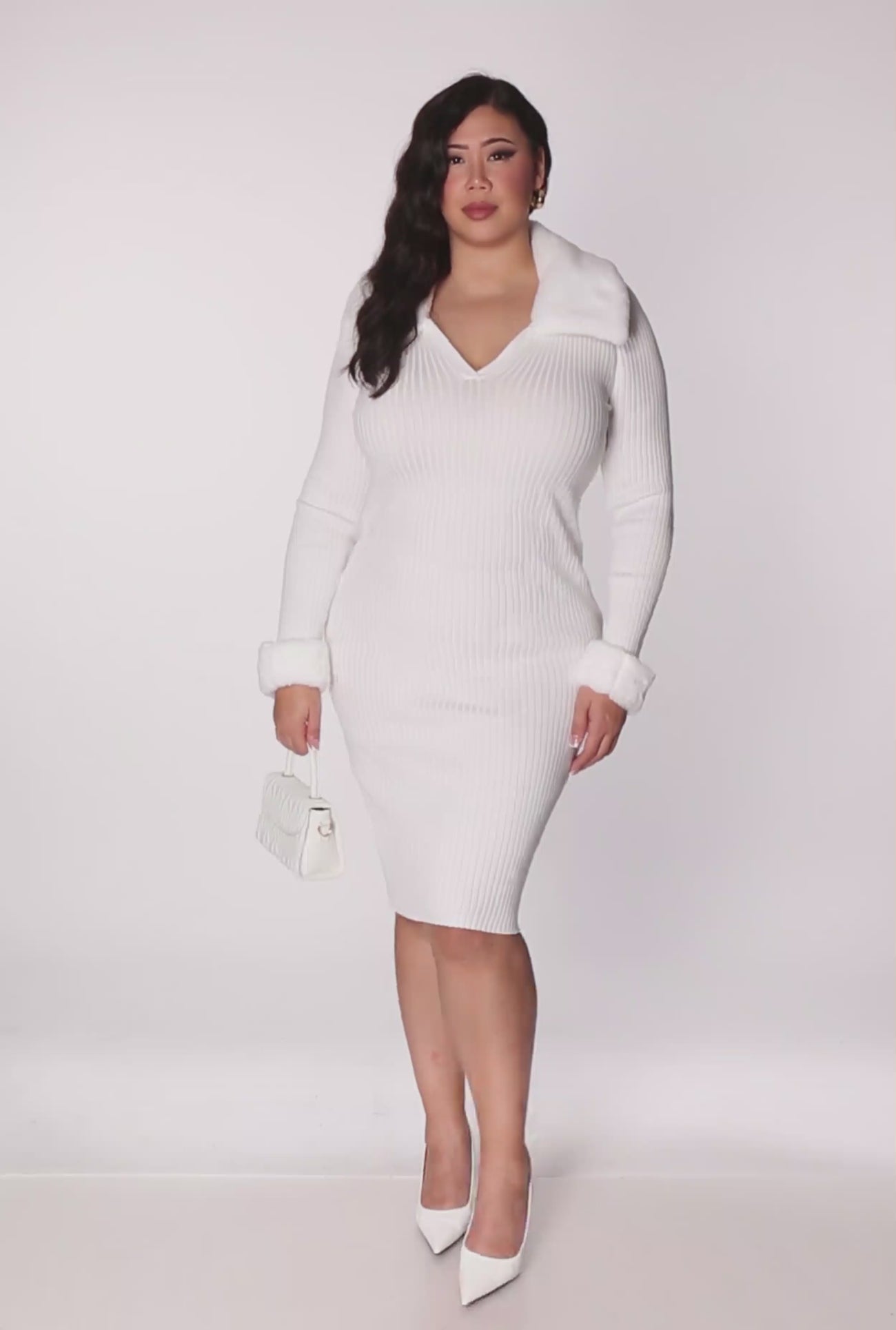 bodycon sweater dress for women Midi This chic dress is perfect for all your holiday festivities this season! Women's Winter Off Shoulder Bodycon