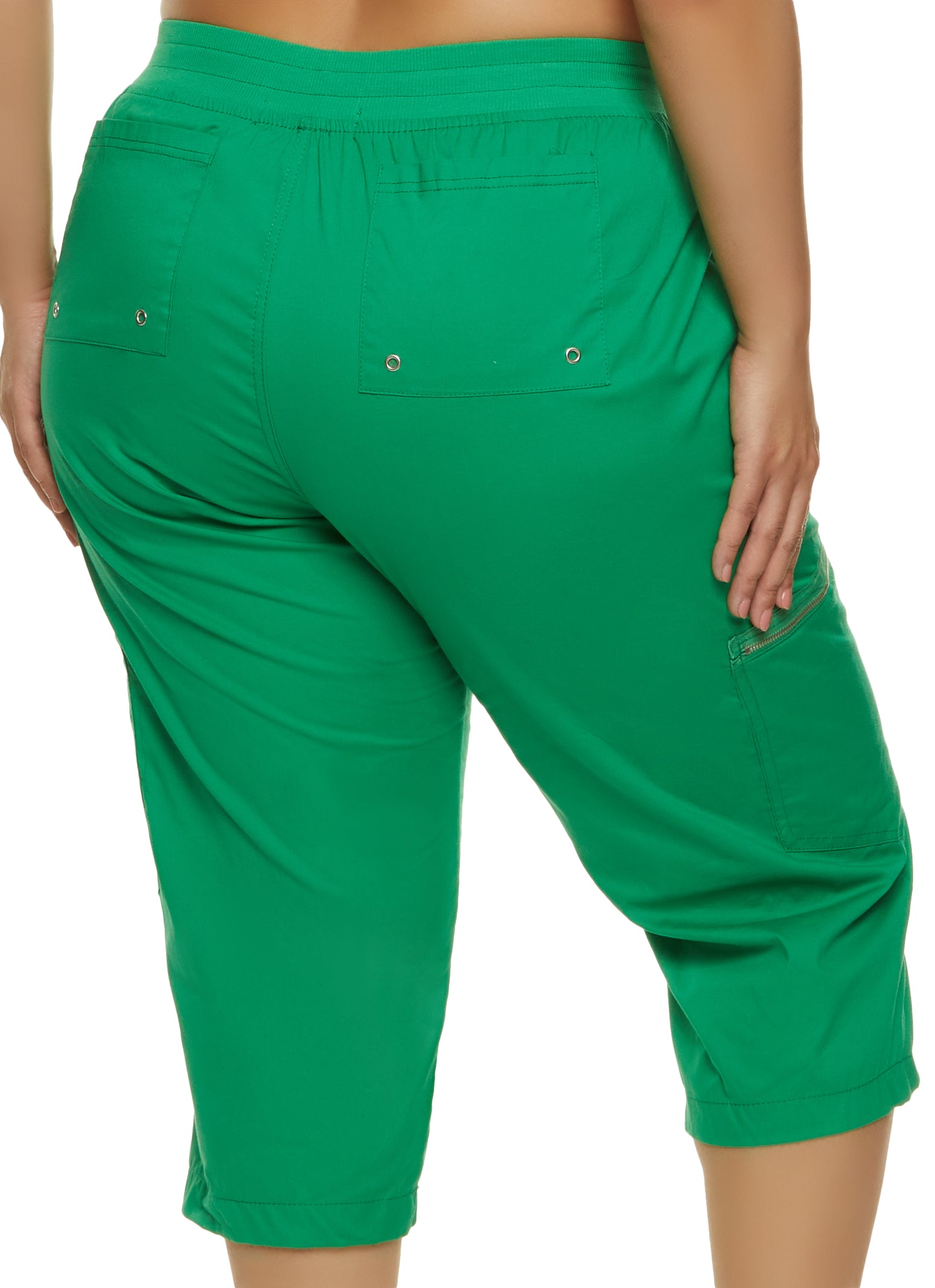 Kelly green capri pants sale
