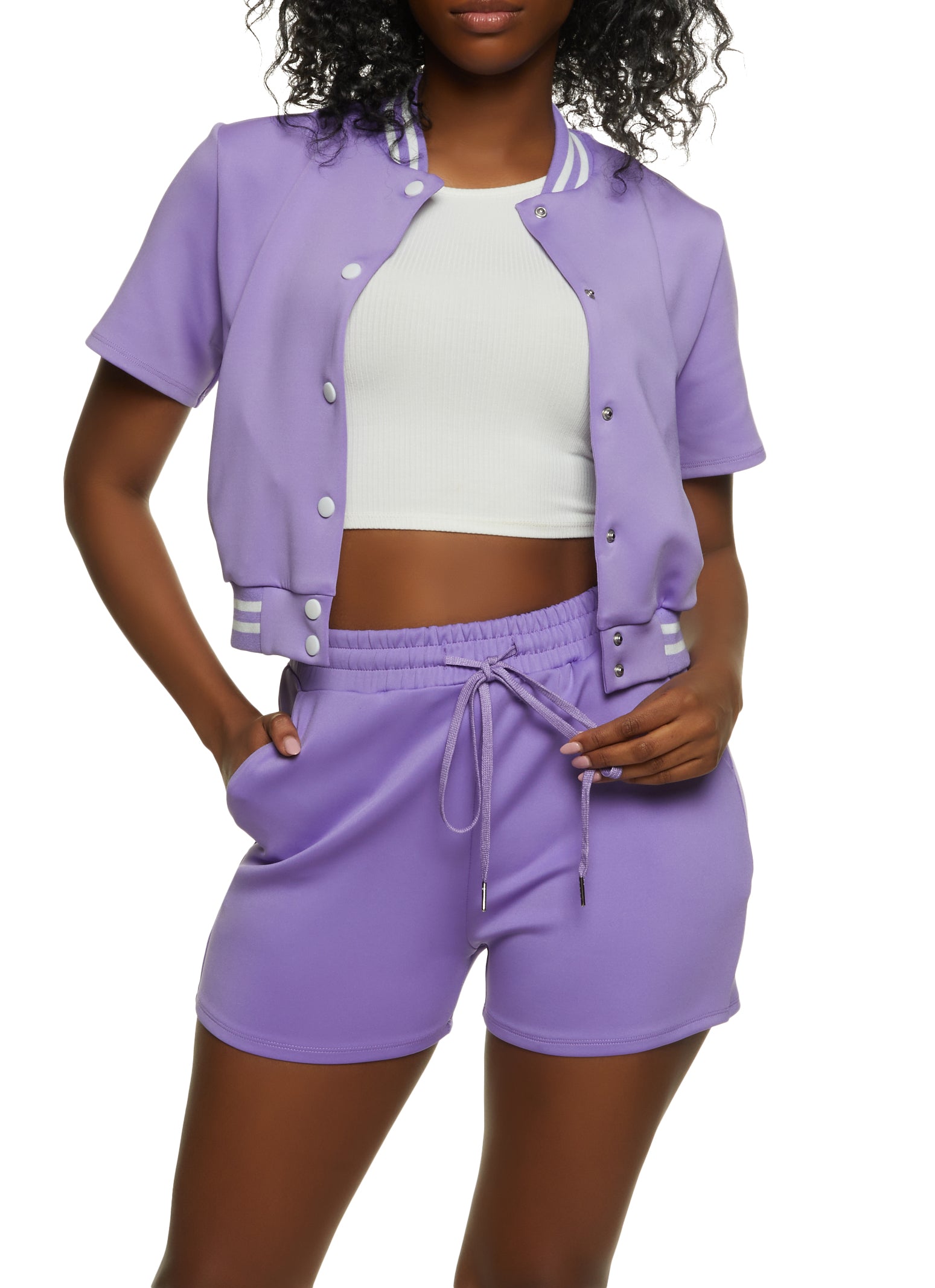 Scuba Cropped Varsity Jacket