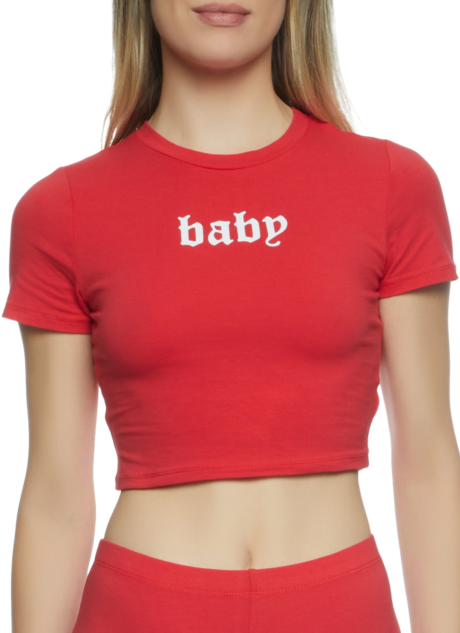 Baby Graphic Cropped Tee