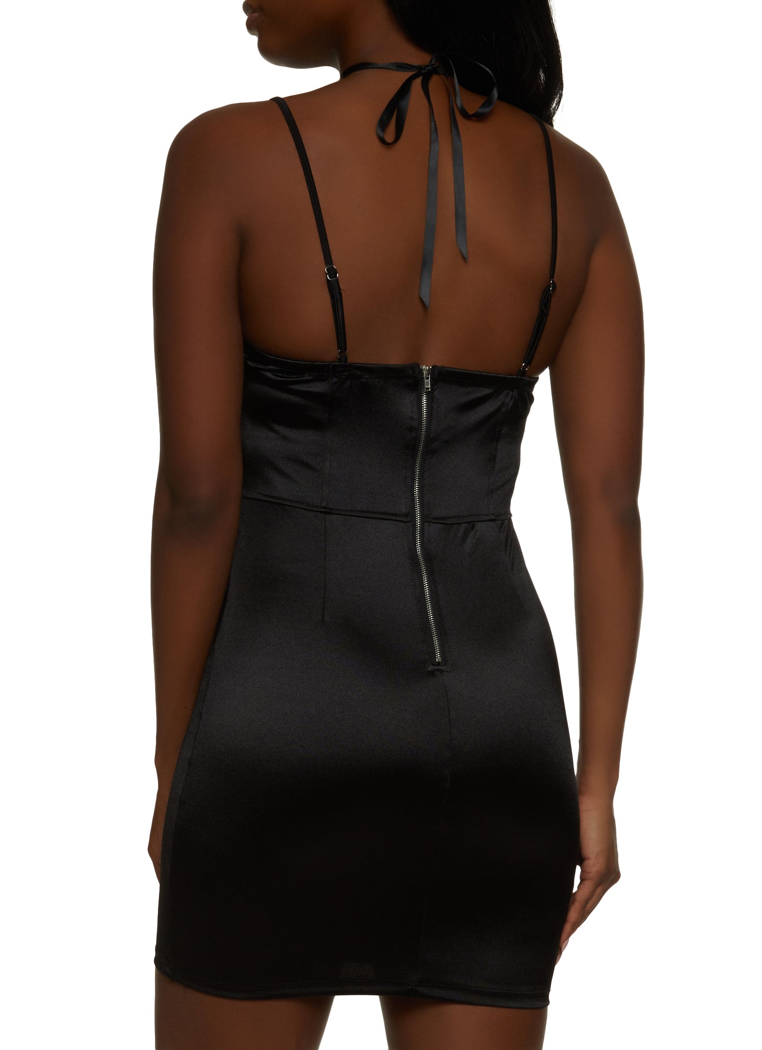 Satin Bustier Mini Dress