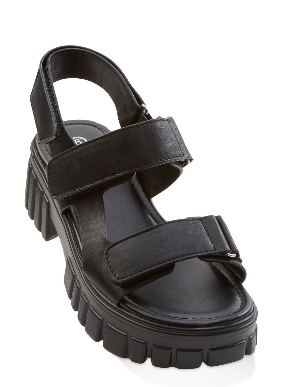 Velcro Strap Platform Sandals