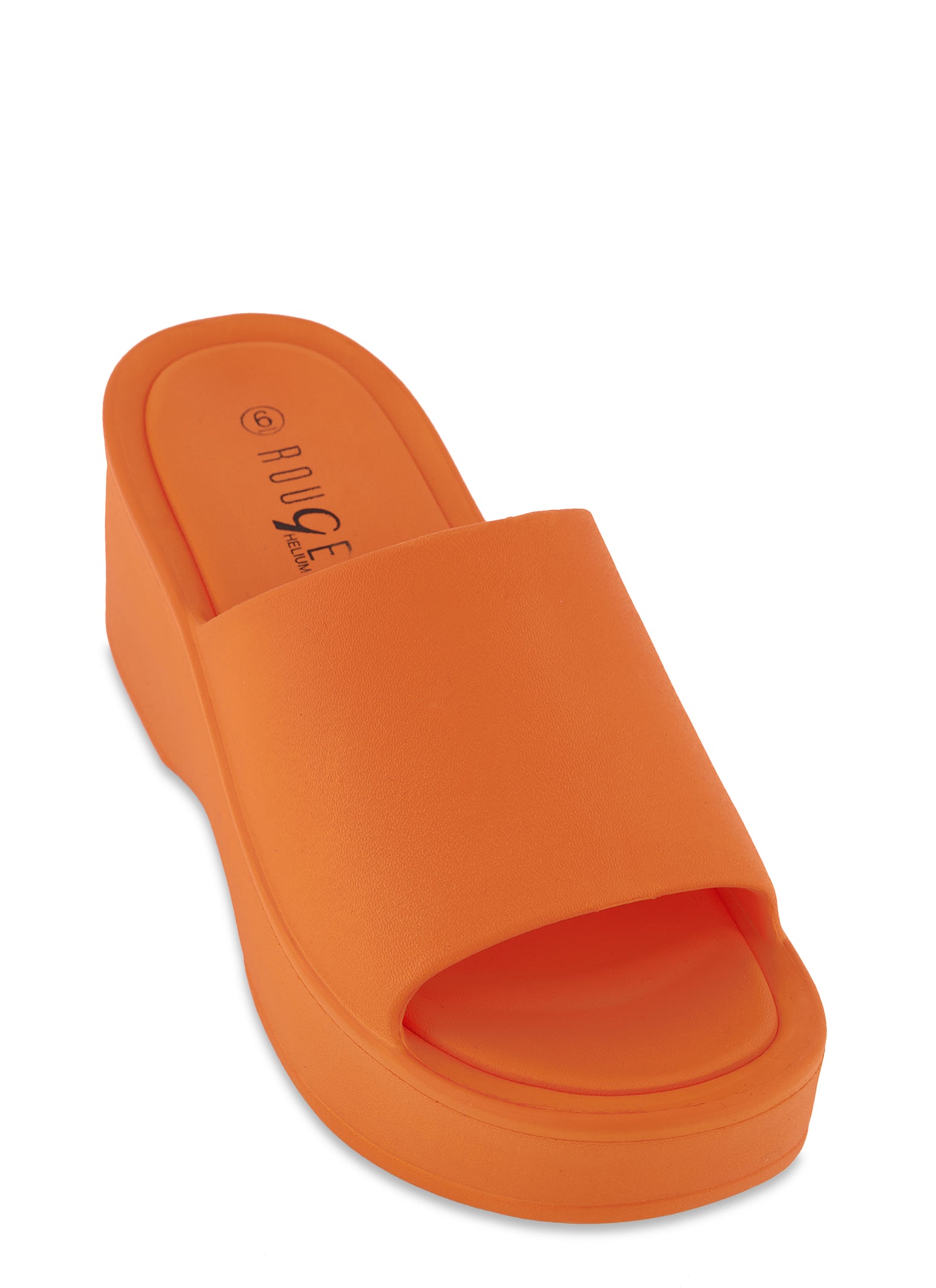 Single Band Platform Slide Sandals