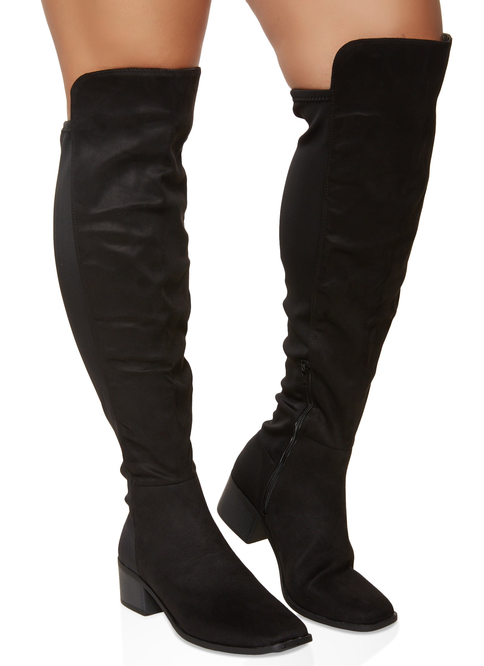 Square Toe Wide Calf Tall Boots