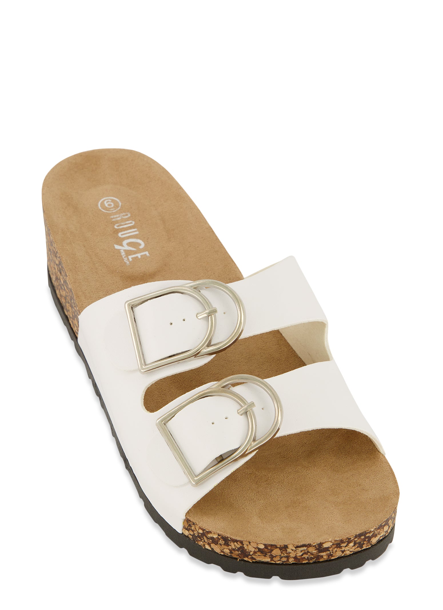 Cork Wedge Footbed Slide Sandals