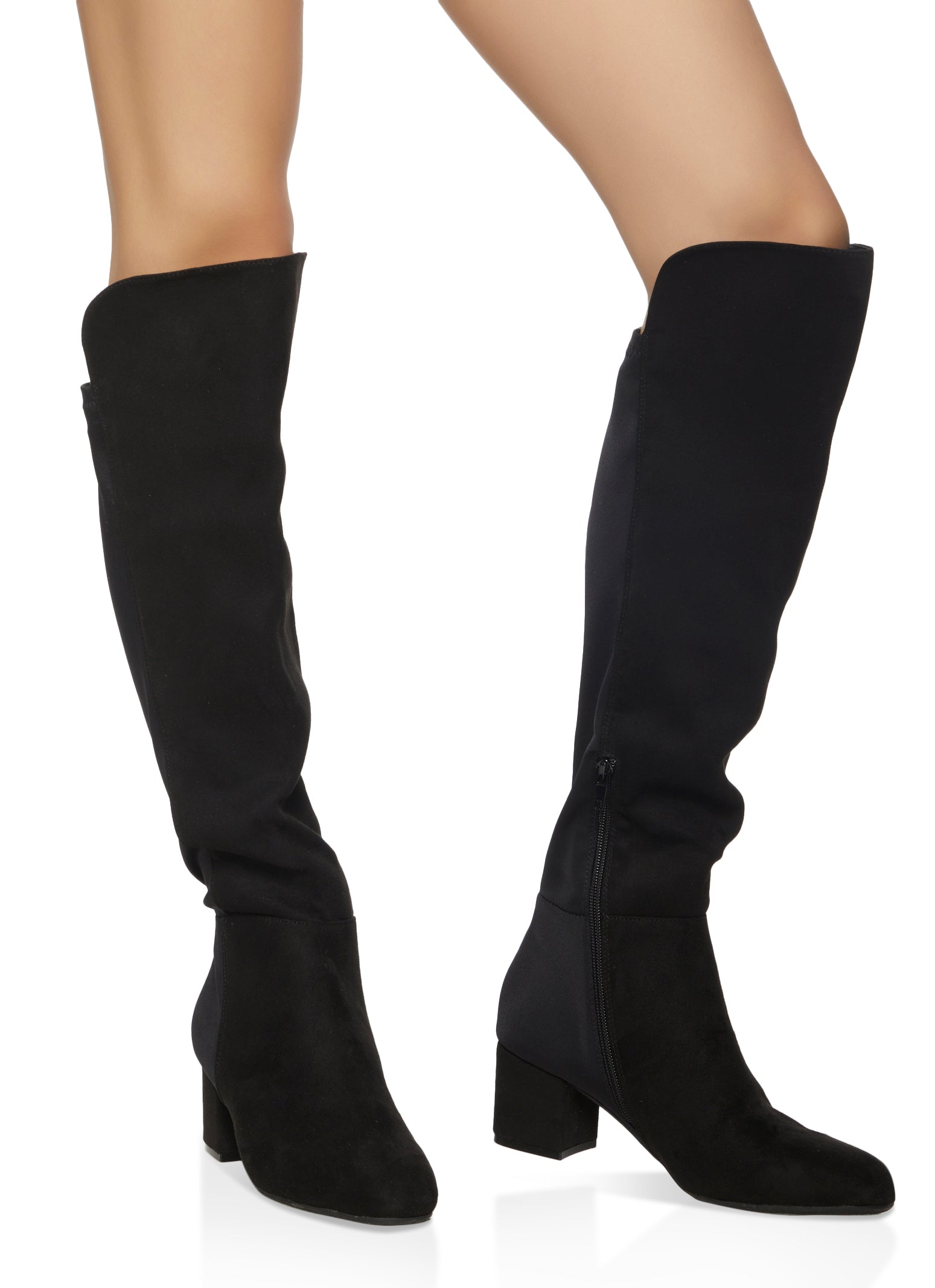Solid Pointed Toe Tall Boots