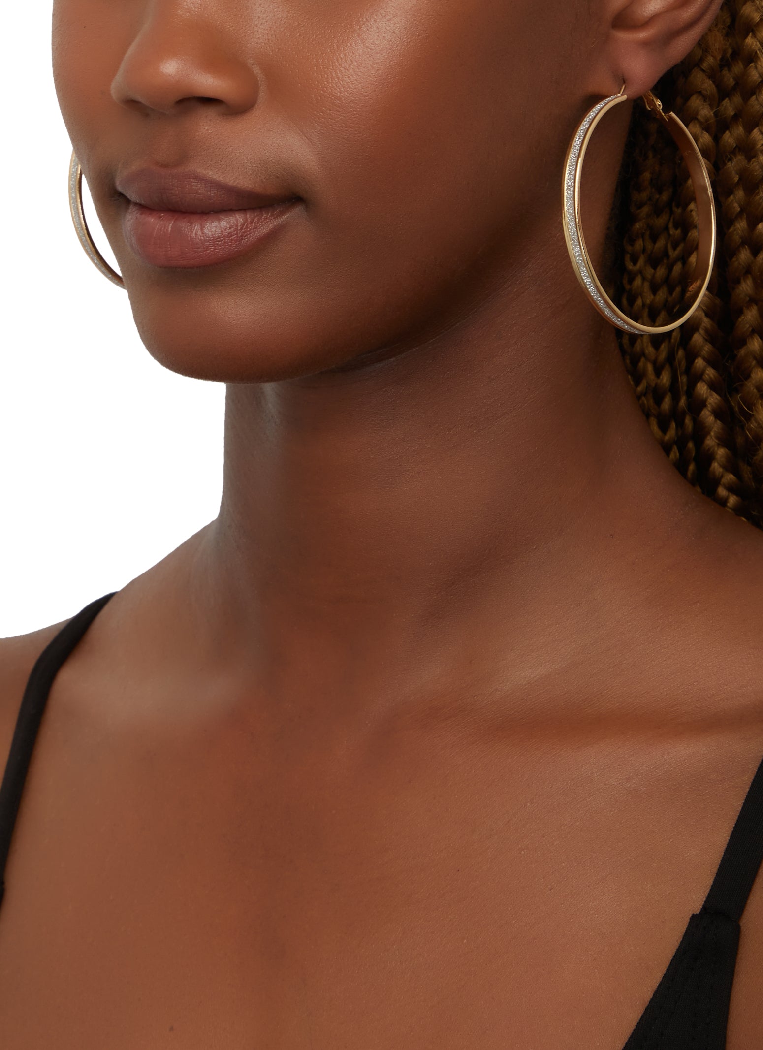 Set of 6 Rhinestone Stud and Hoop Earrings