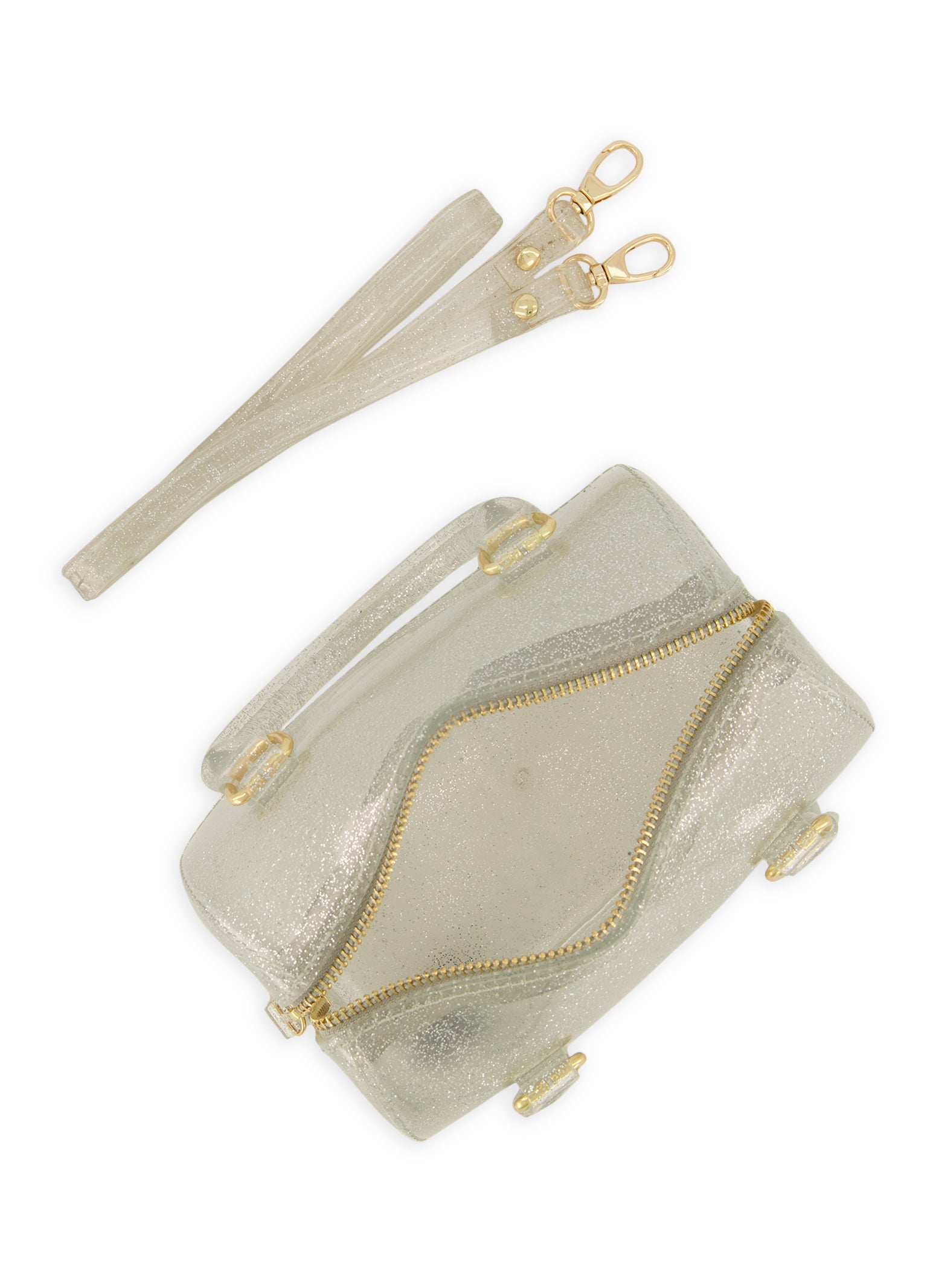 Jelly Glitter Convertible Crossbody Bag