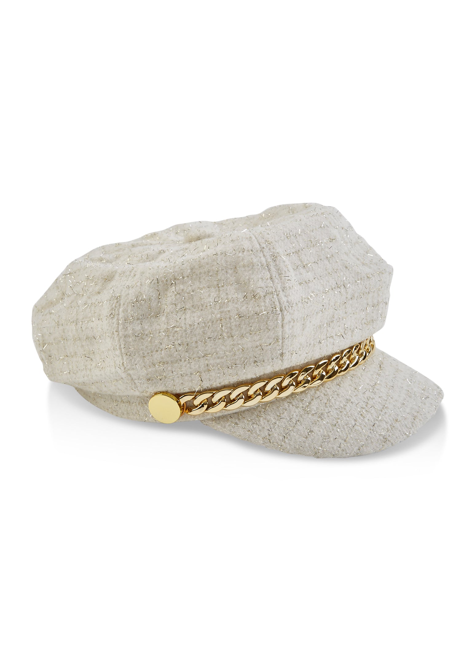 Chain Trim Lurex Cabby Hat
