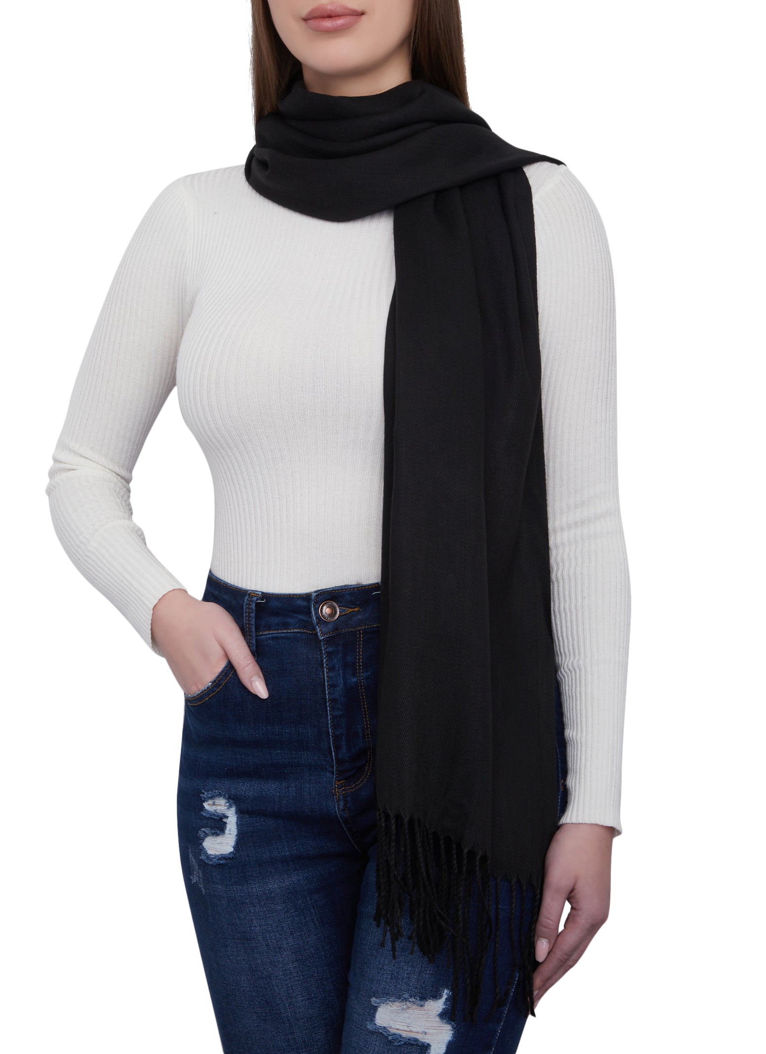 Fringed Pashmina Scarf