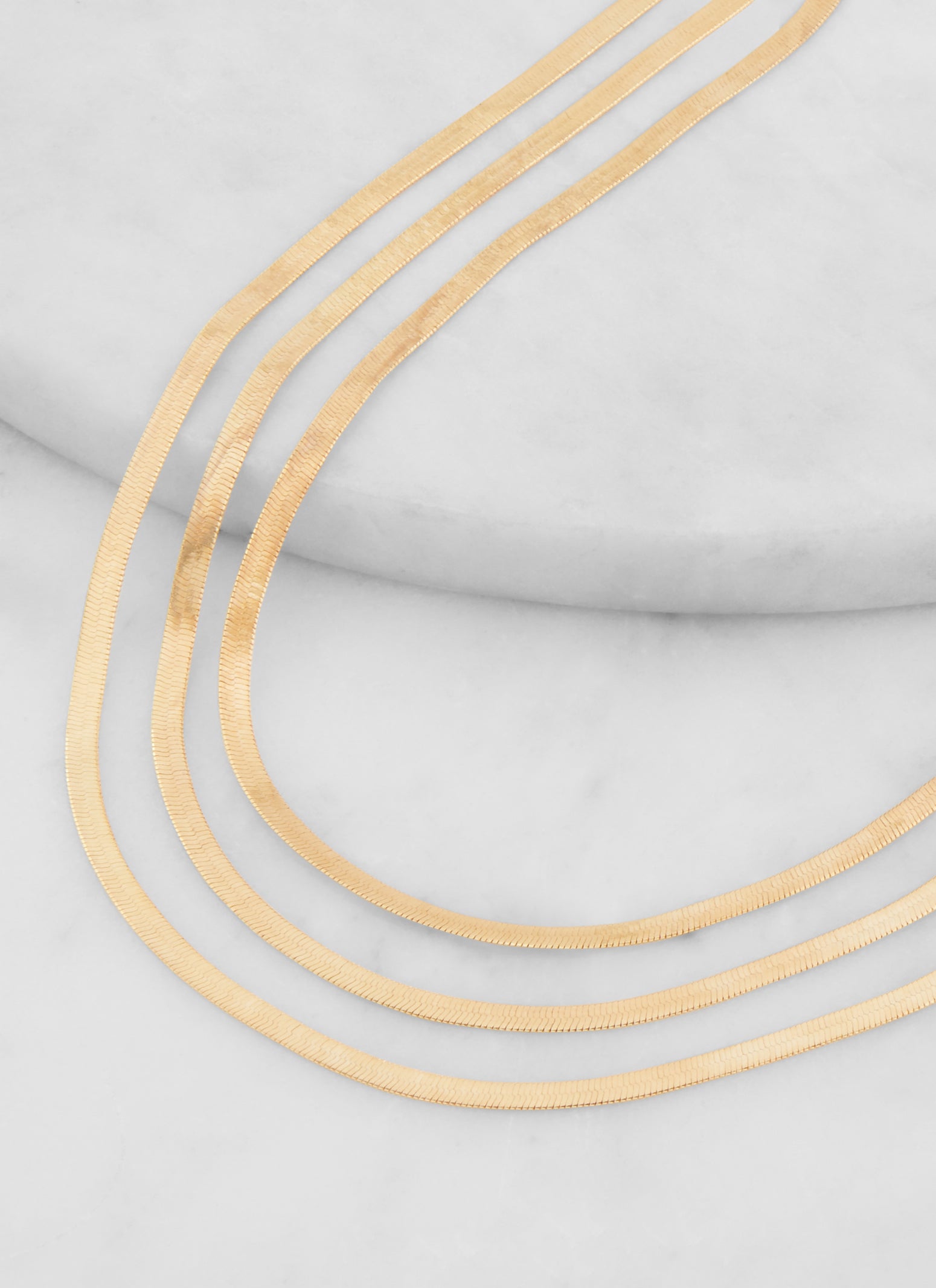 Layered herringbone necklace Outlet
