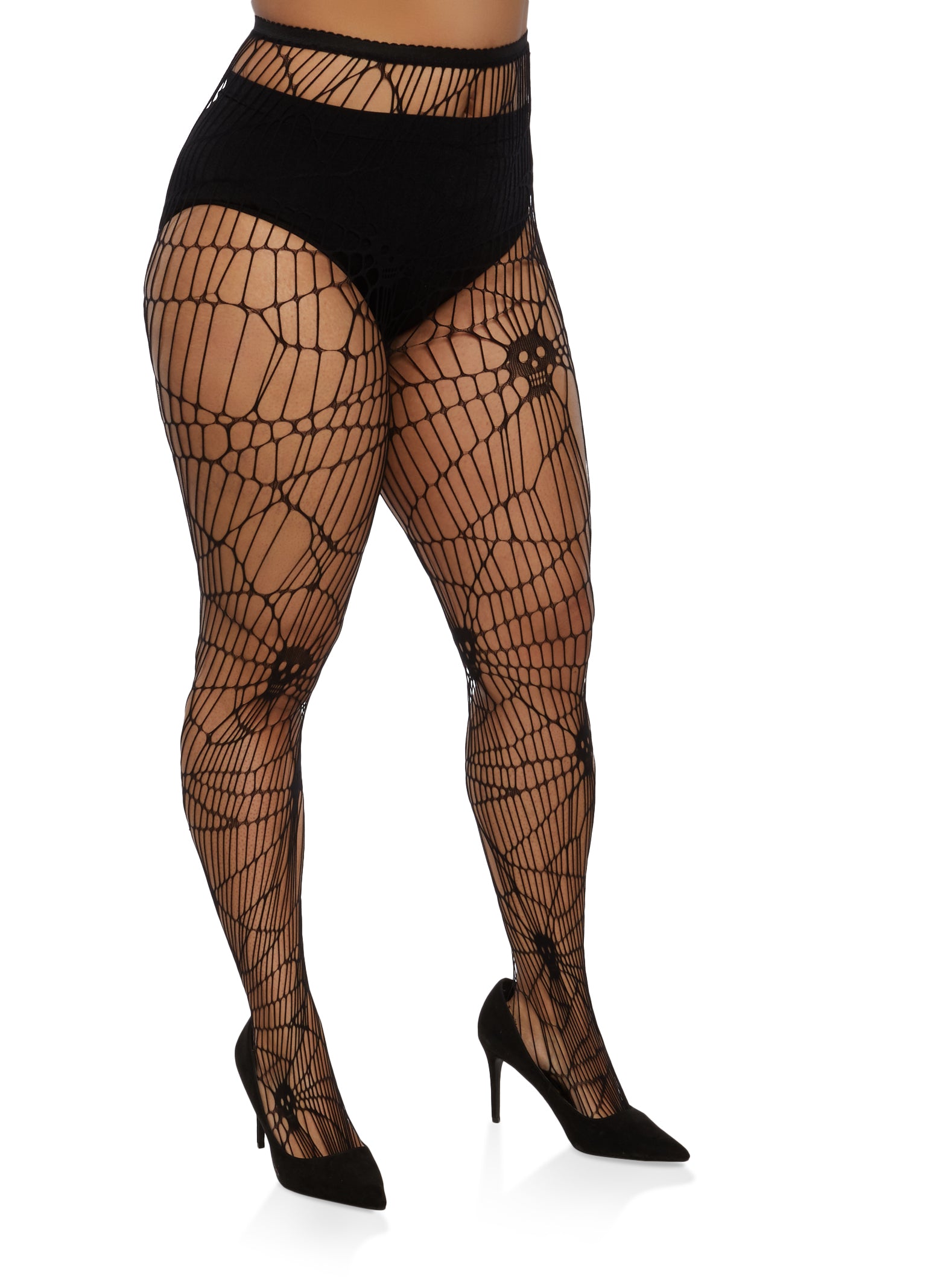 Plus Size Fishnet Patterned Tights