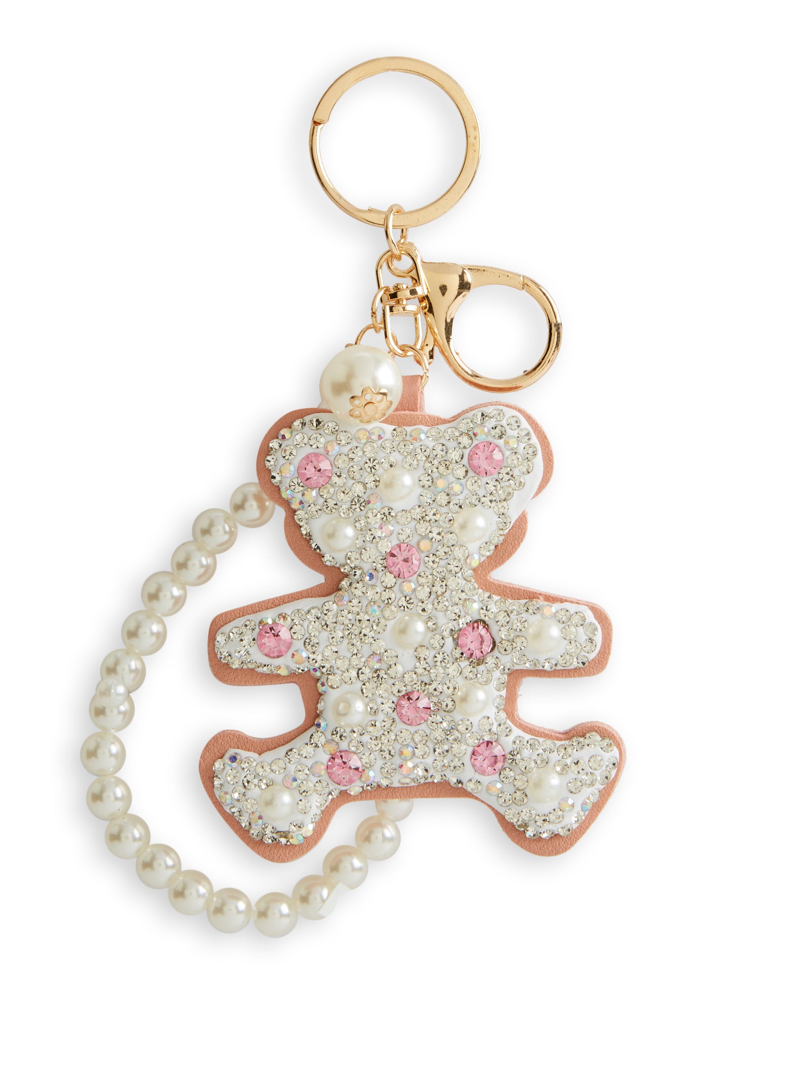 Rhinestone teddy bear keychain sales
