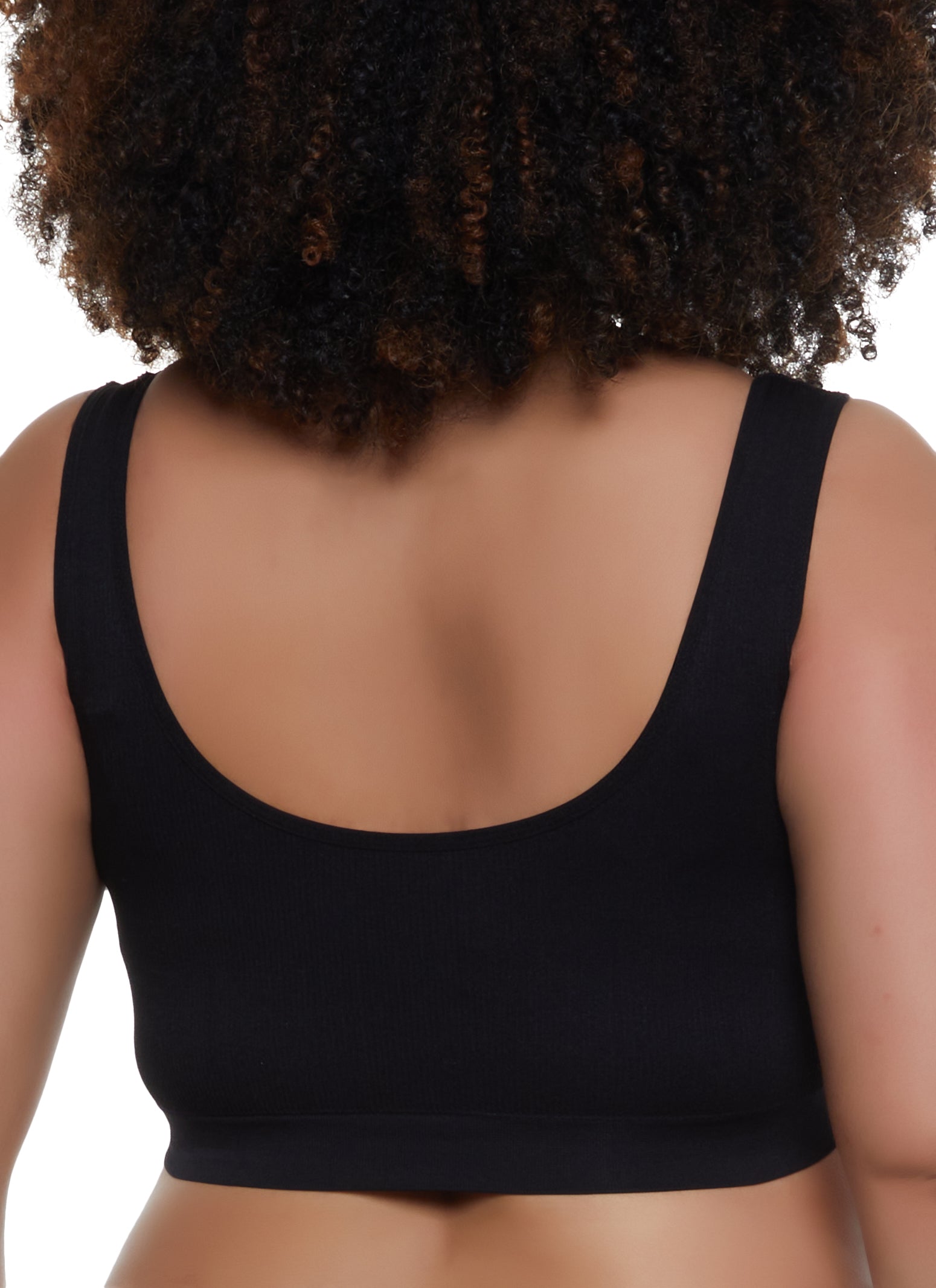 Plus Size Basic Ribbed Sports Bra