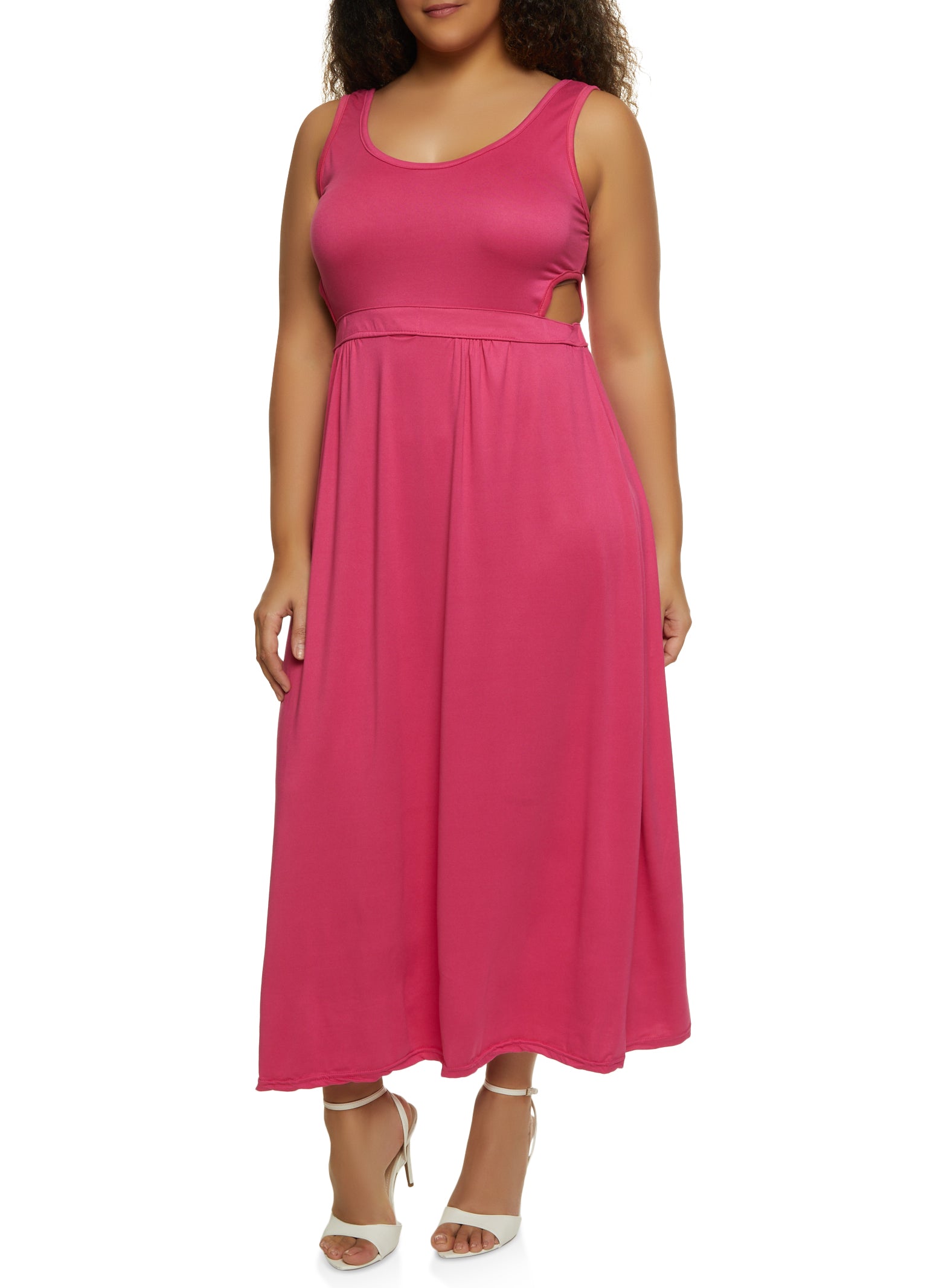 Plus Size Cut Out Back Maxi Dress