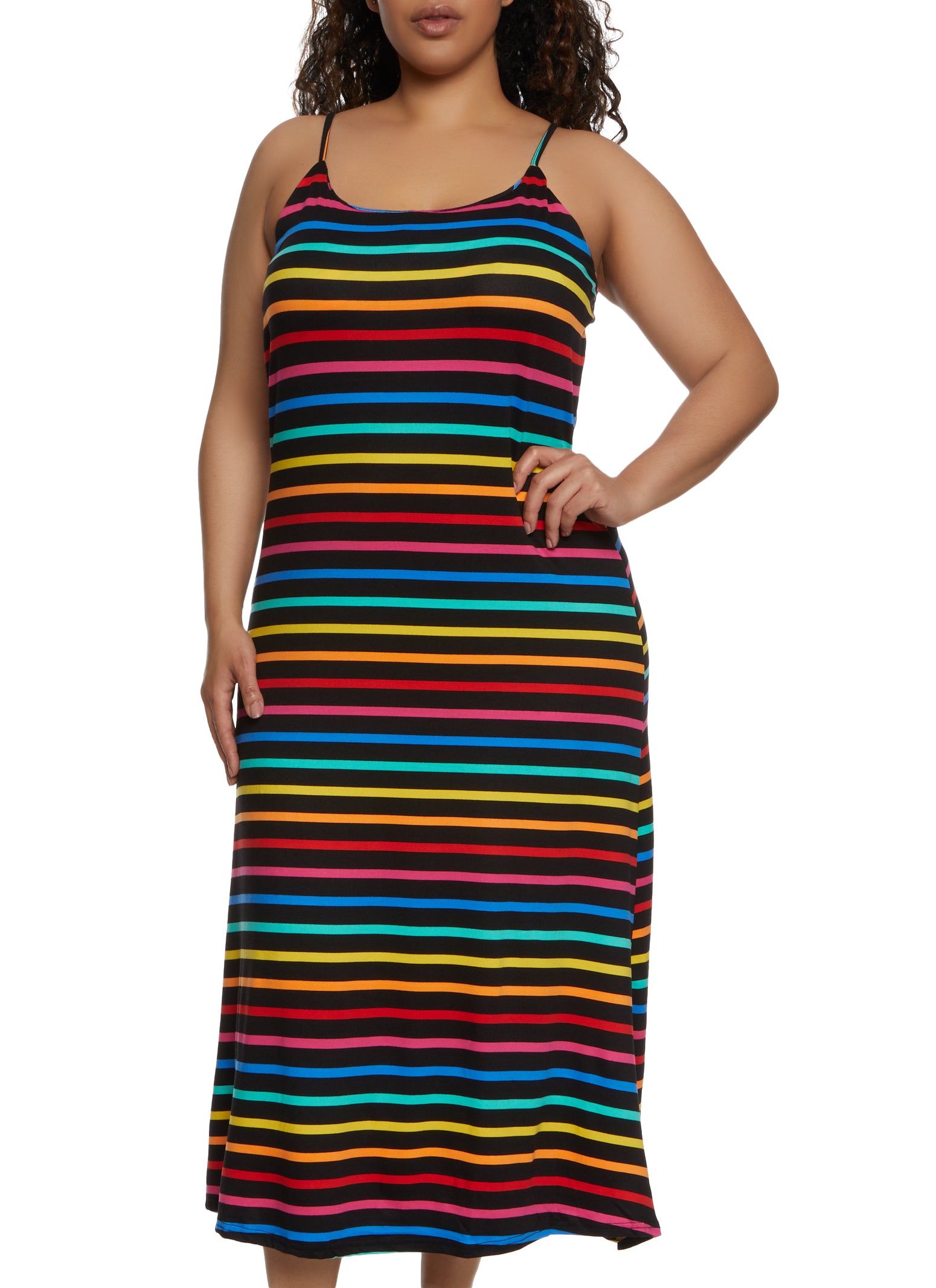 Rainbow plus size black deals dresses