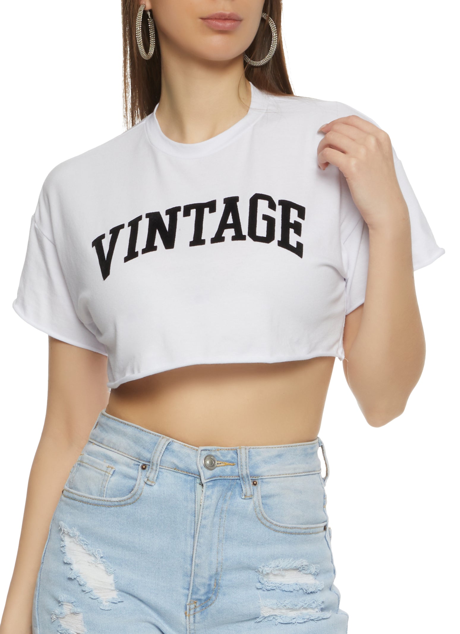 vintage graphic crop tops