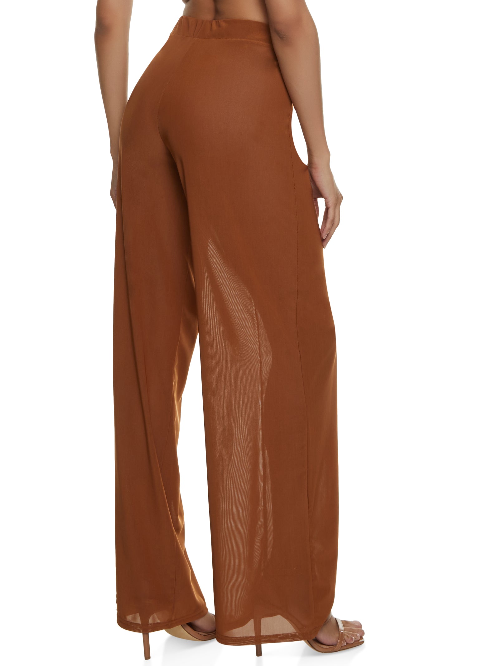 Mesh High Waist Wide Leg Pants