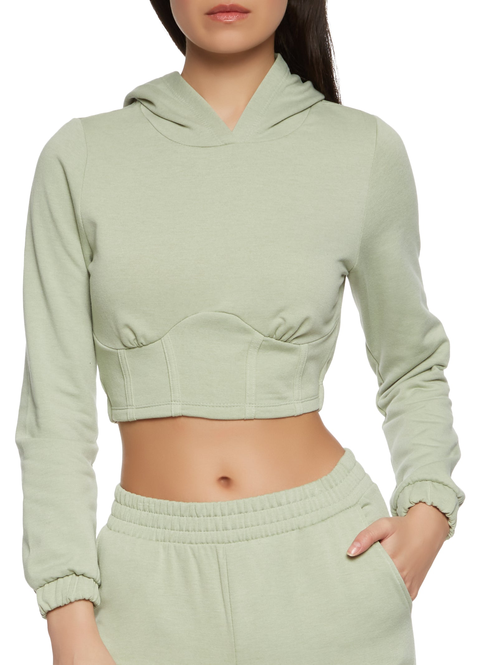 Playboy corset cropped hoodie Clearance