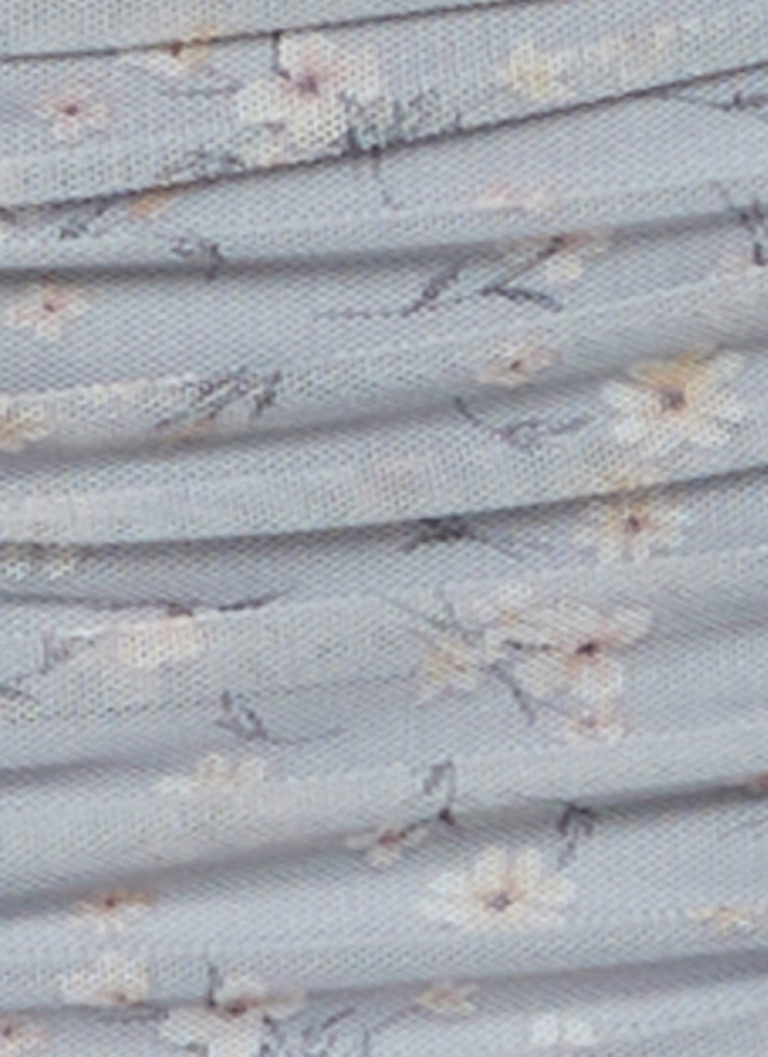 Mesh Floral Print Ruched Skirt