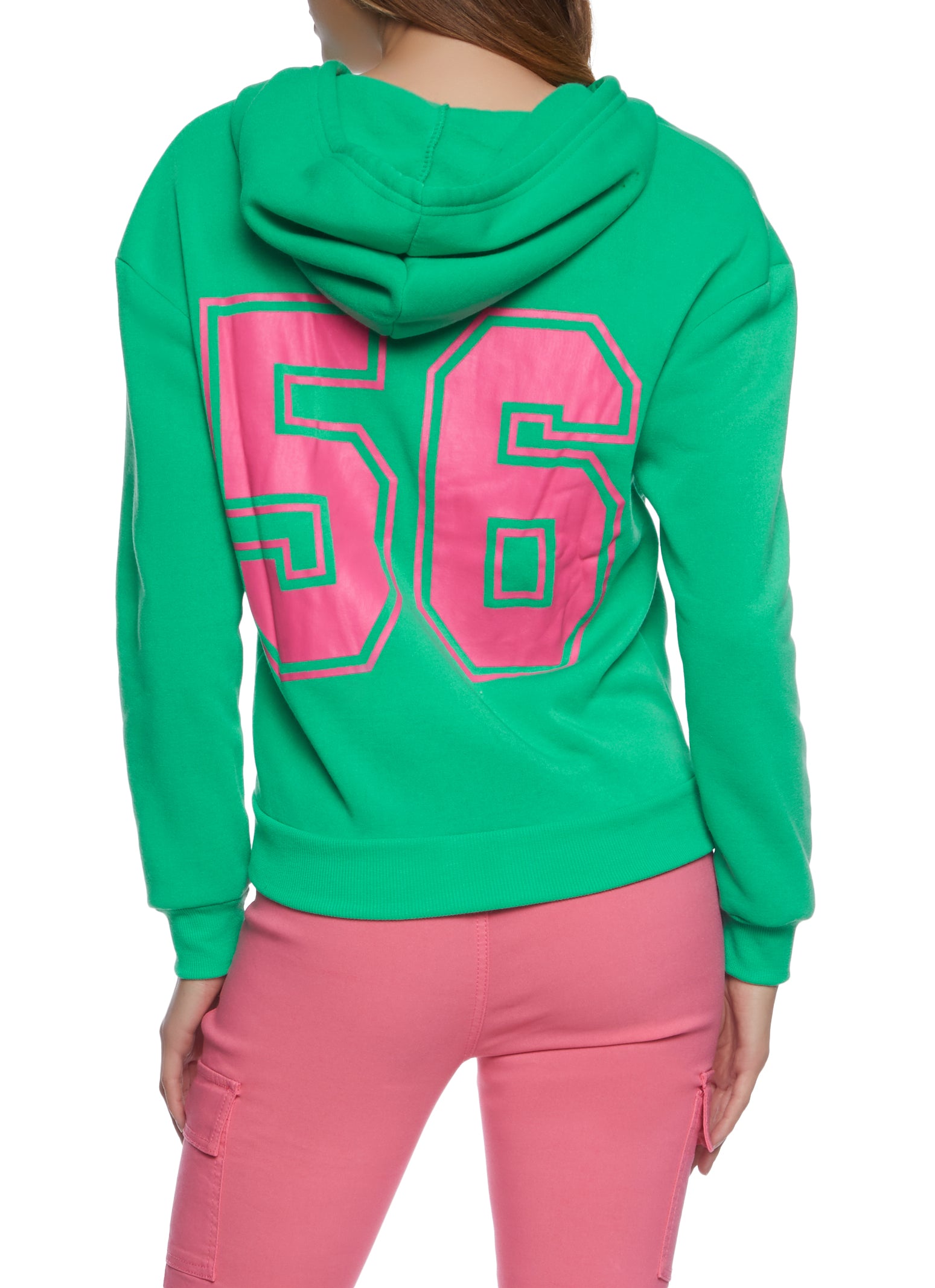 Kelly green zip up hoodie Clearance