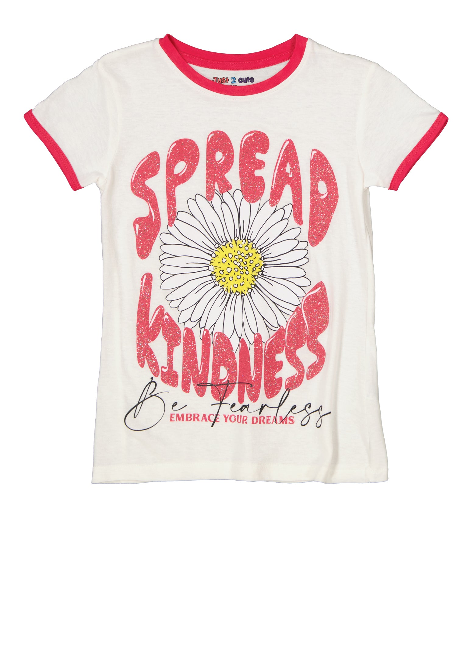 Girls Spread Kindness Graphic Ringer Tee