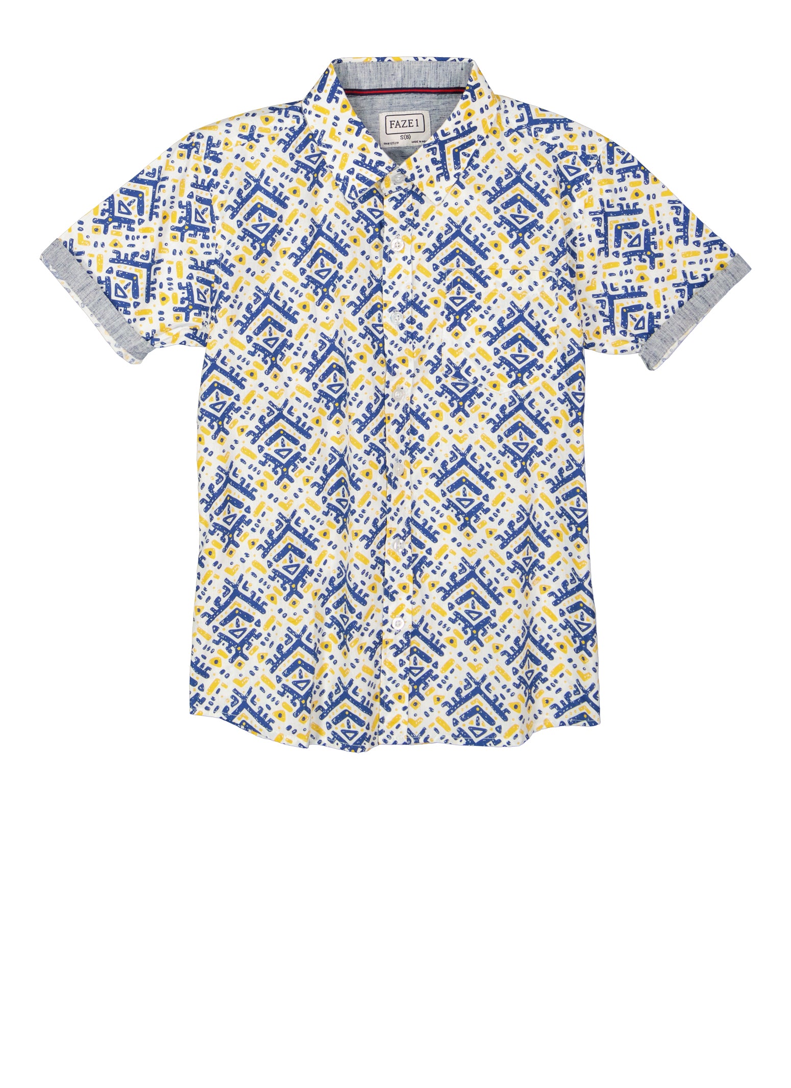 Boys Patterned Button Down Shirt