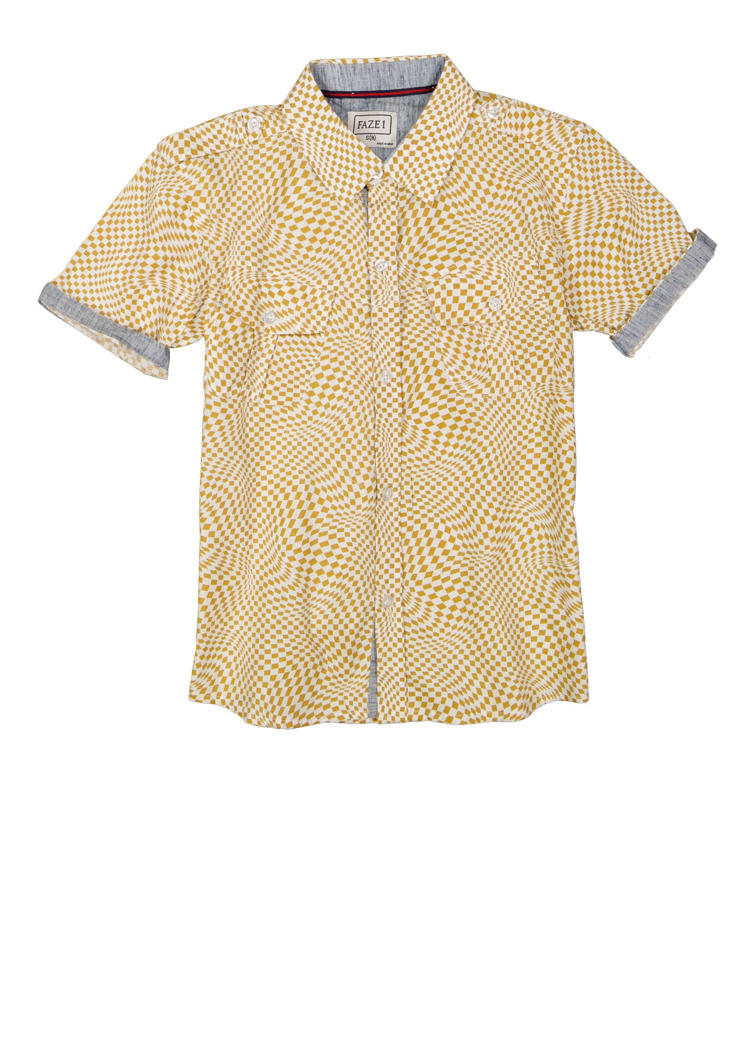 Boys Checkered Print Shirt