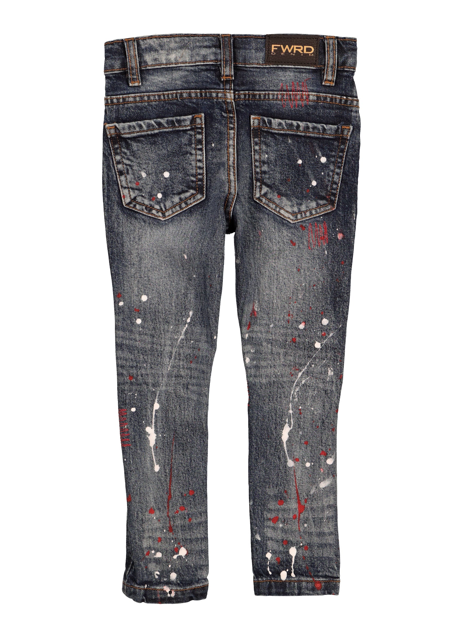Little Boys Distressed Paint Splatter Jeans