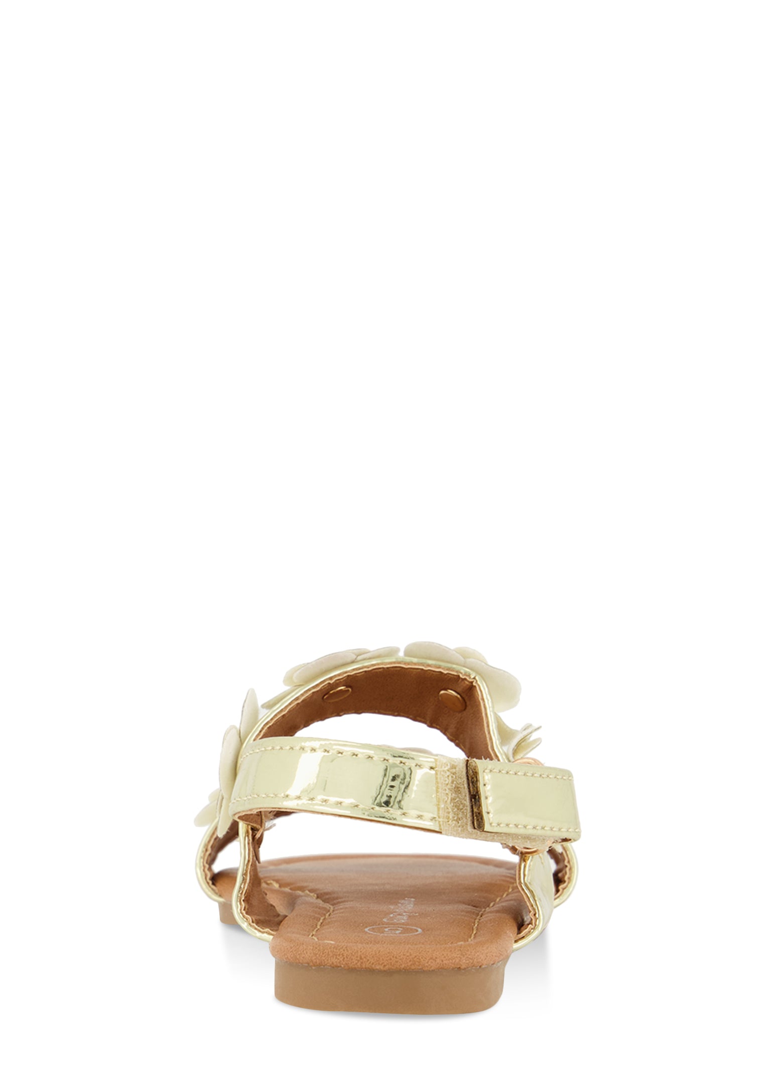Toddler Girls Flower Band Velcro Strap Sandals