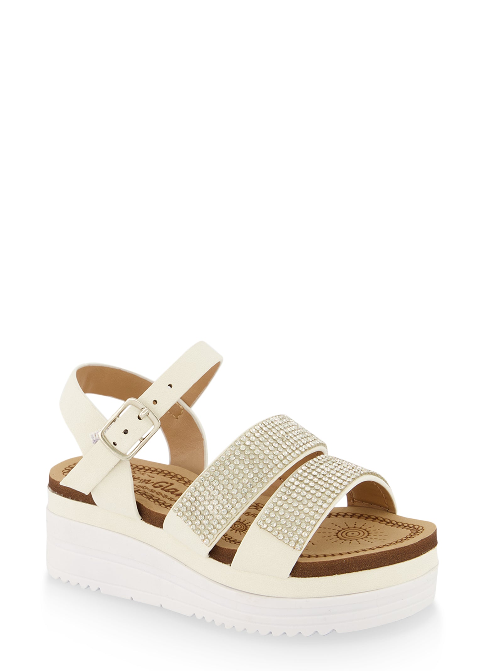 Toddler Girls Ankle Strap Rhinestone Band Sandals