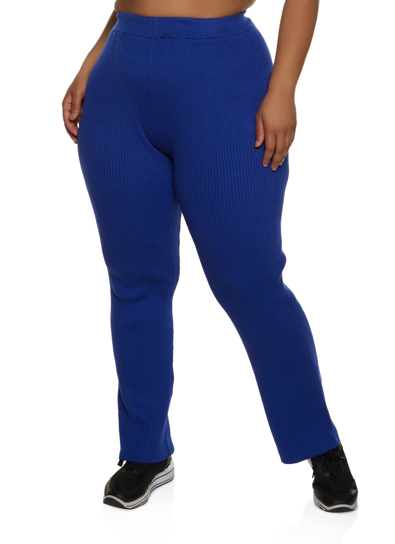 High Waist Royal Blue Women Plus Size Jeggings, Casual Wear