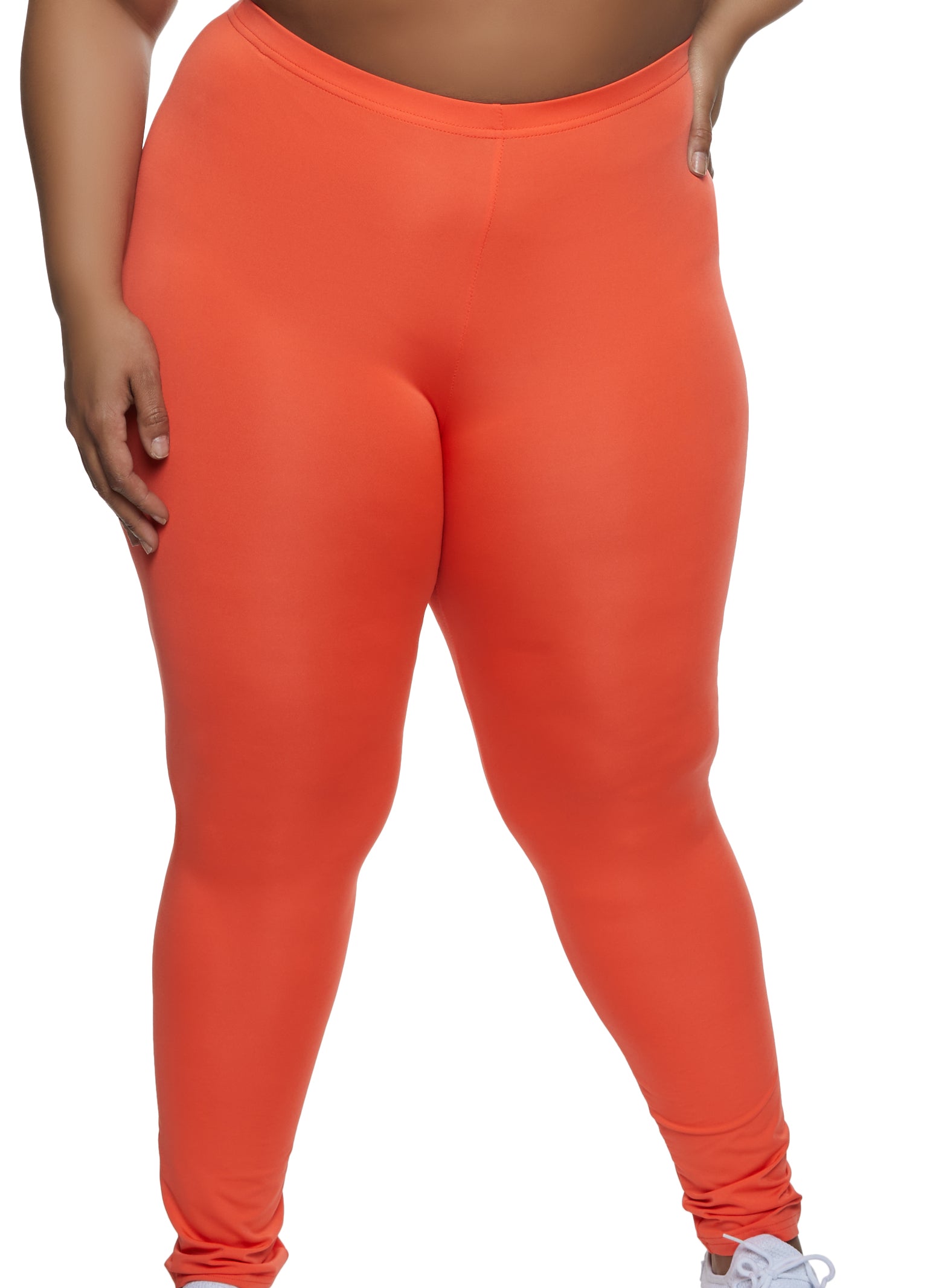 Plus Size Solid Soft Knit Leggings