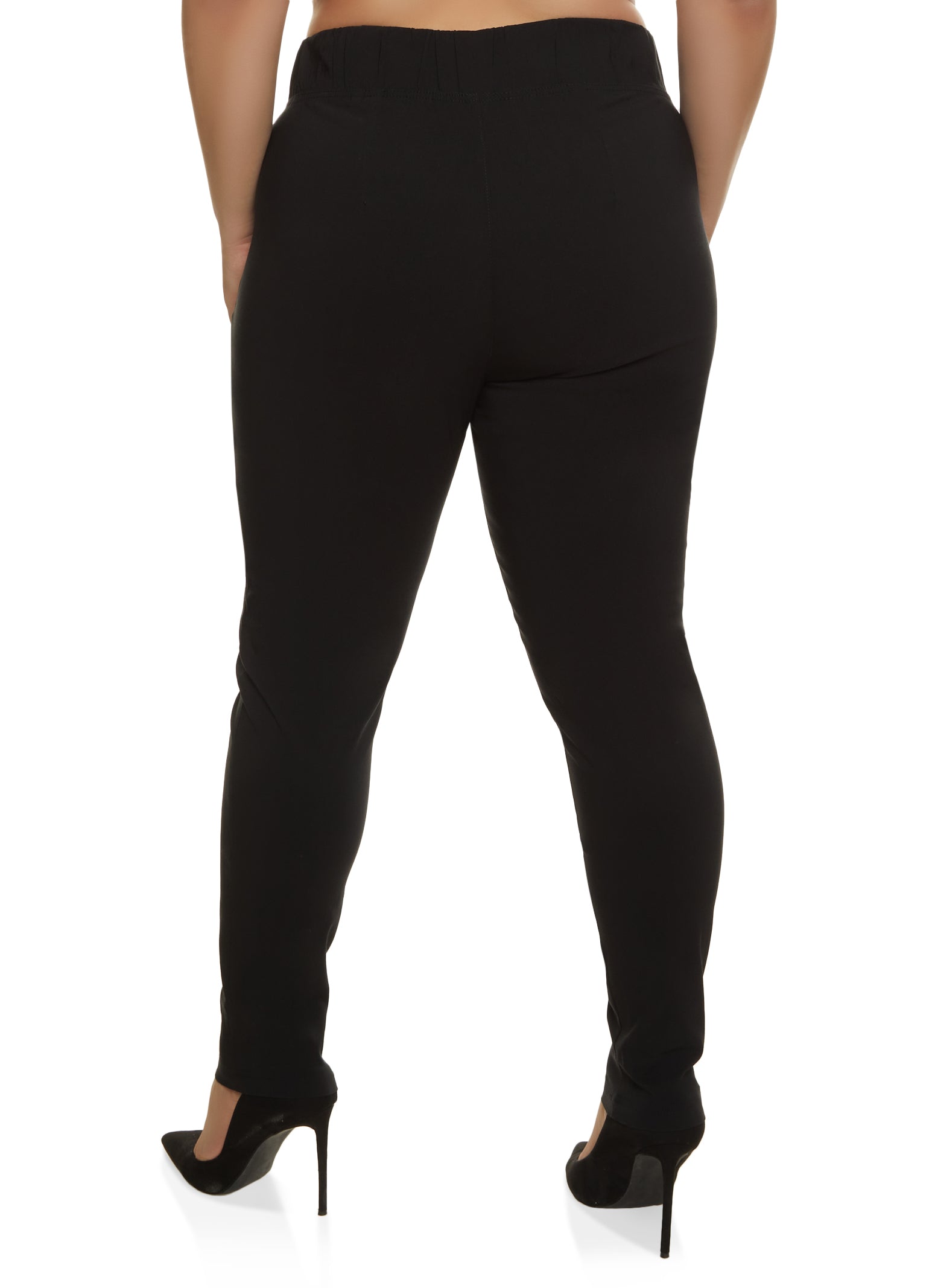 Plus Size High Waisted Pull On Dress Pants