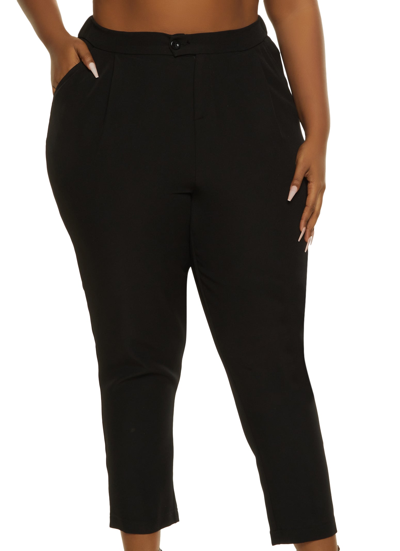 Plus Size Crepe Knit Dress Pants