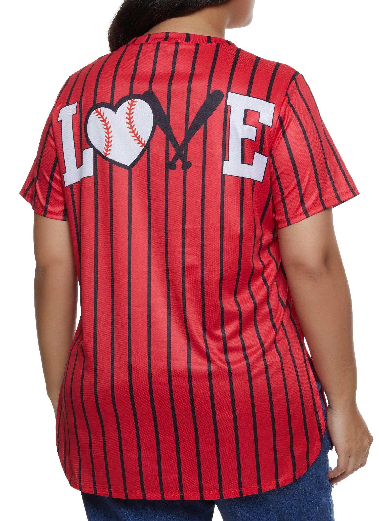 Plus Size Love Baseball Tee