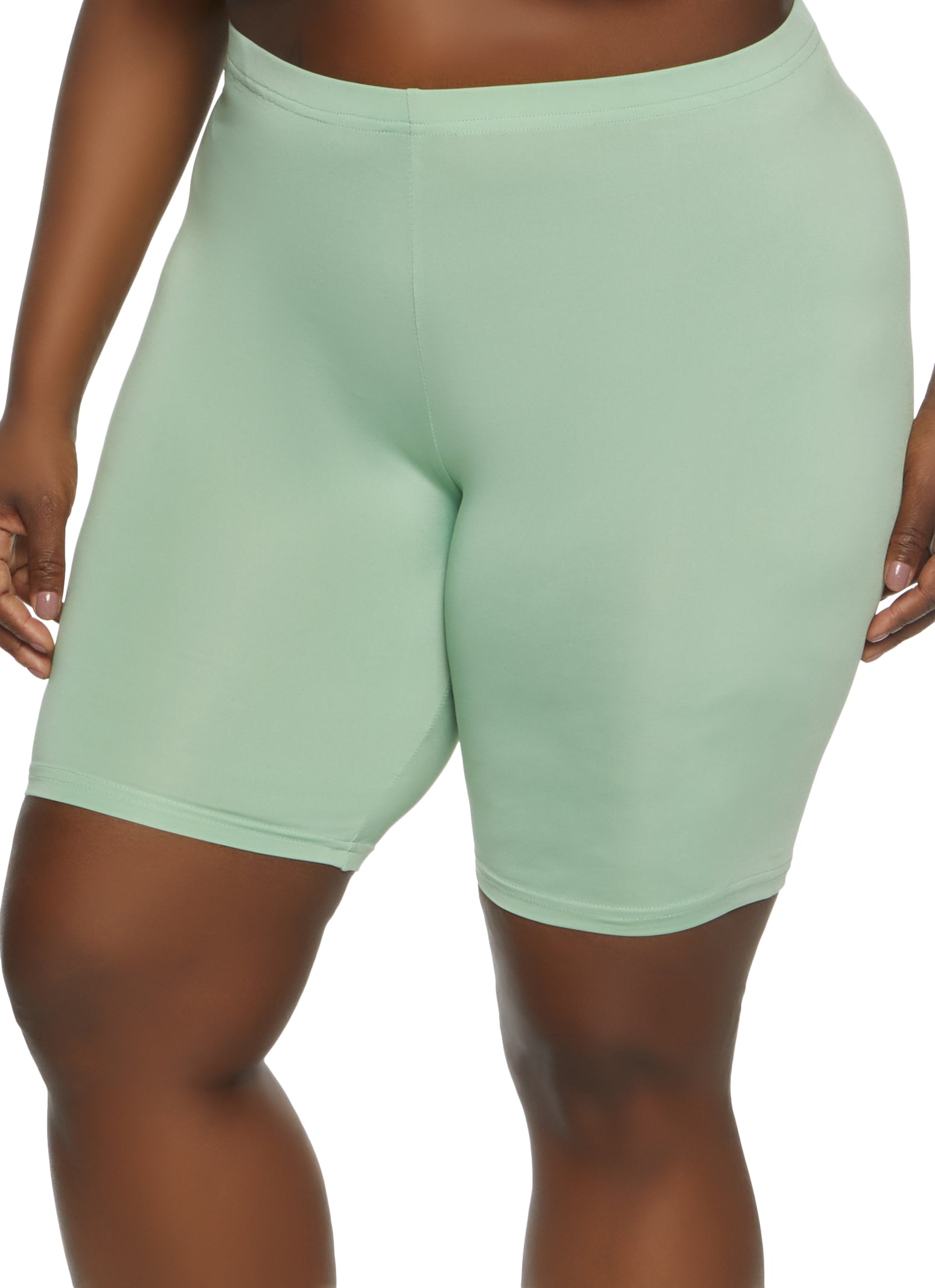 Plus Size High Waisted Cycling Shorts