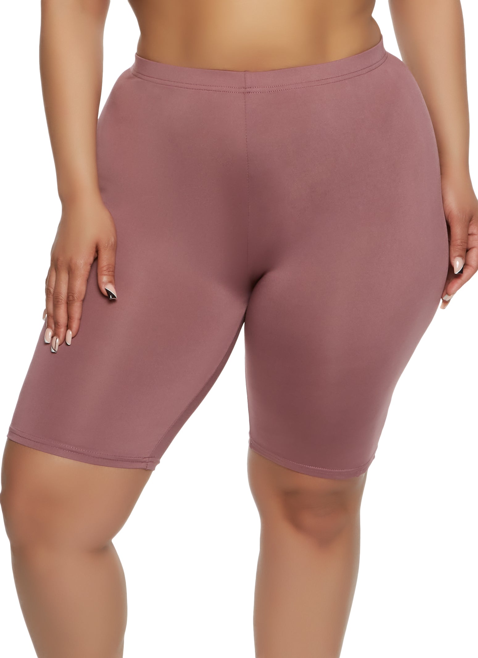 Plus Size High Waisted Cycling Shorts