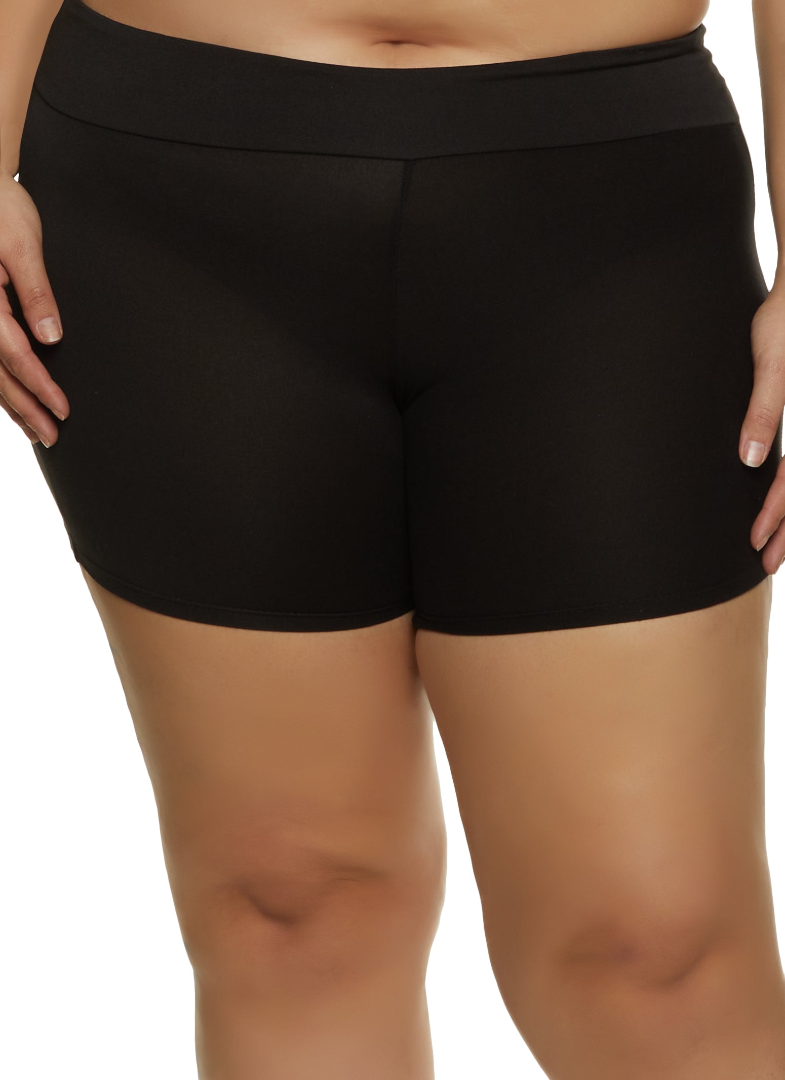 Plus Size High Waist Cycling Shorts