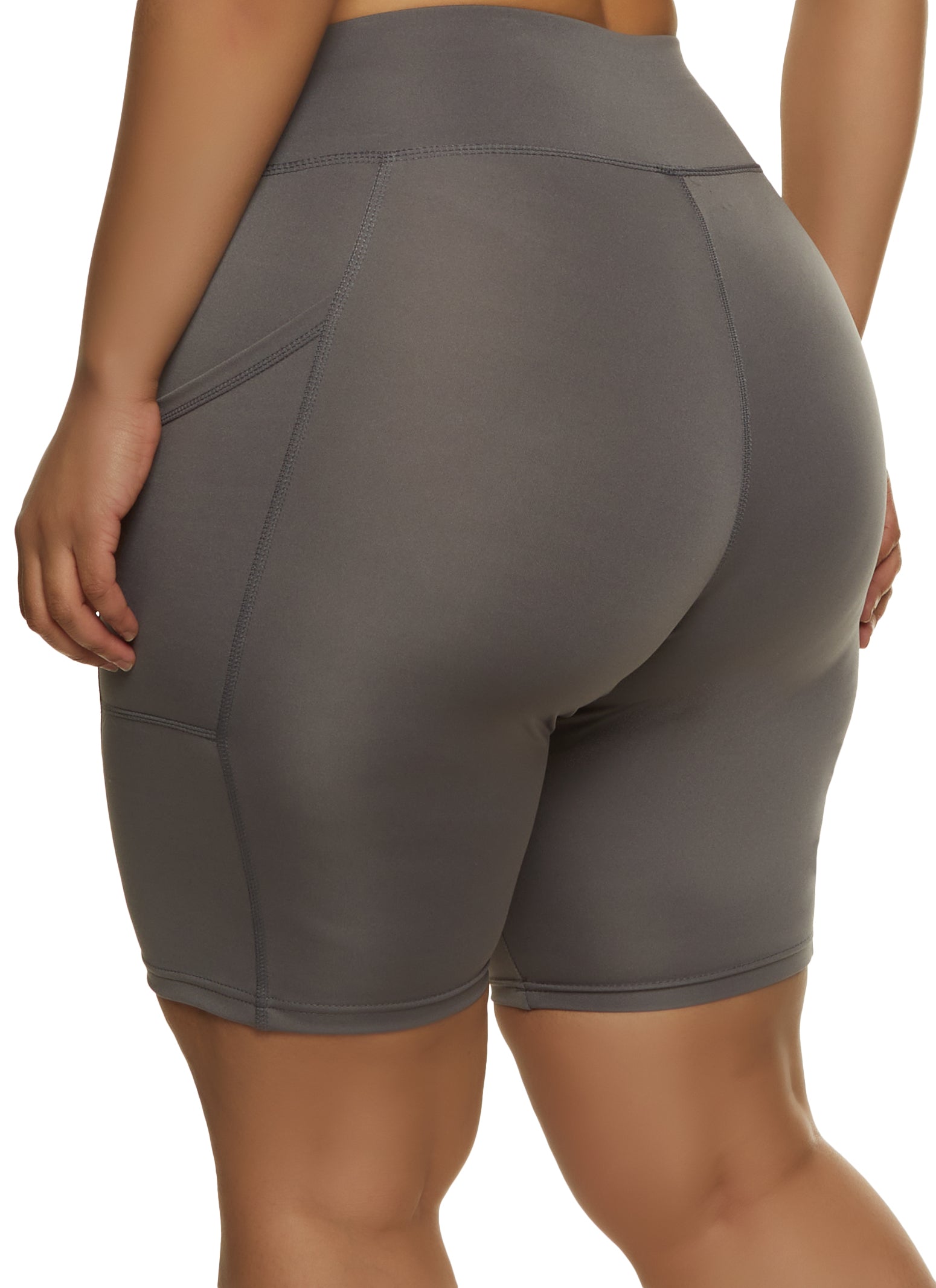 Plus Size Cell Phone Pocket Bike Shorts