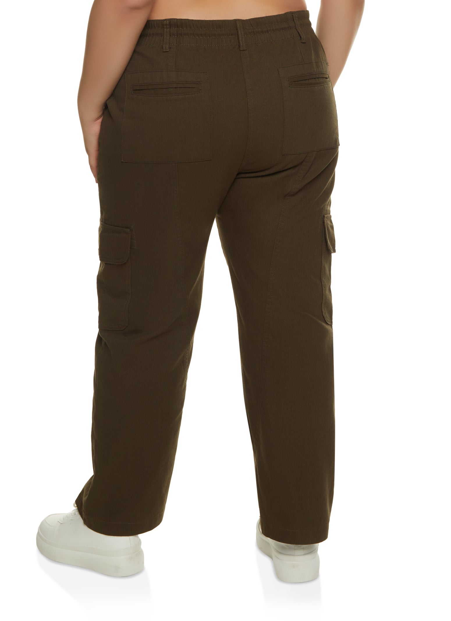Plus Size Drawstring Cargo Pants