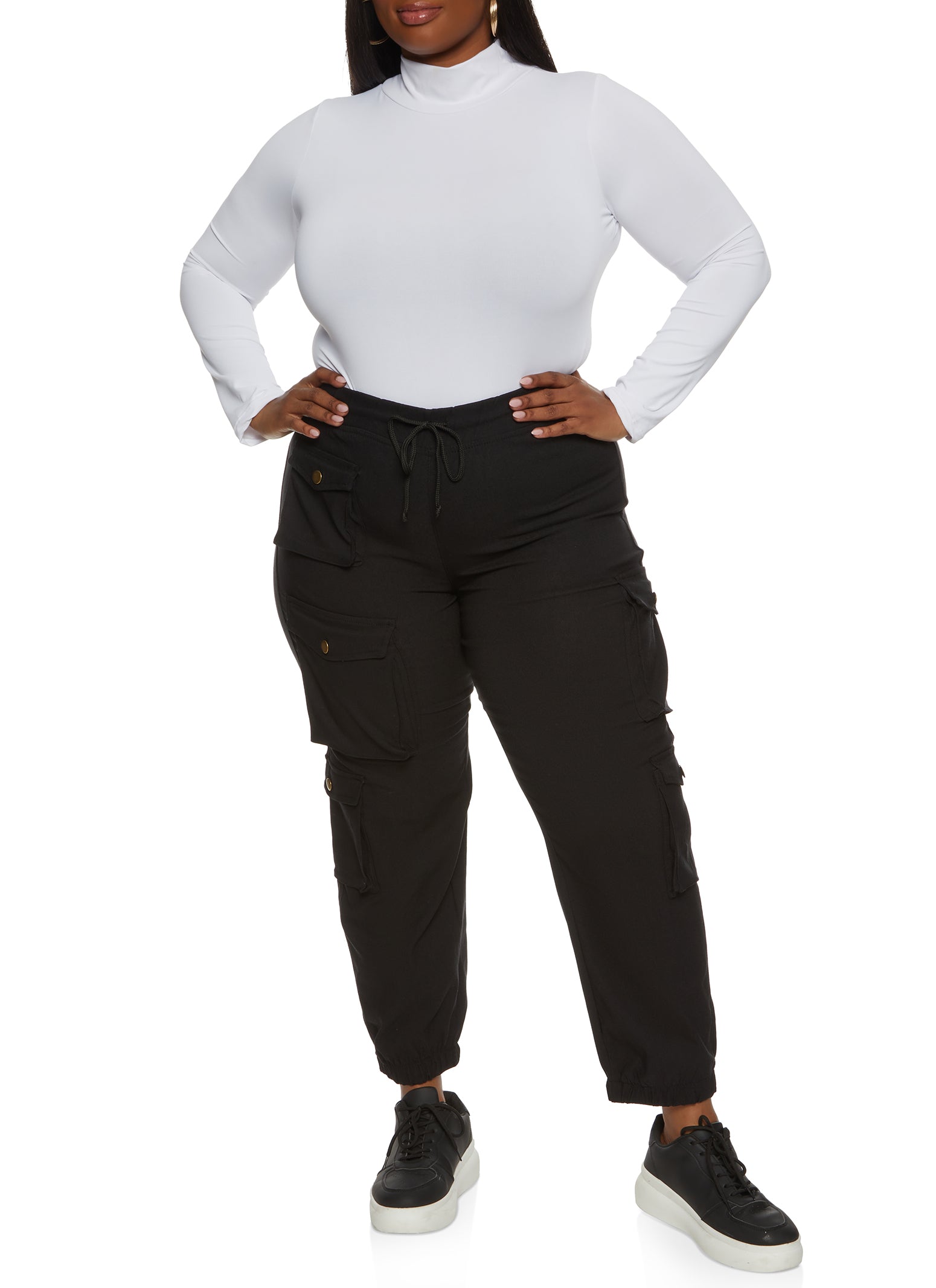 Plus Size Hyperstretch Cargo Pocket Joggers