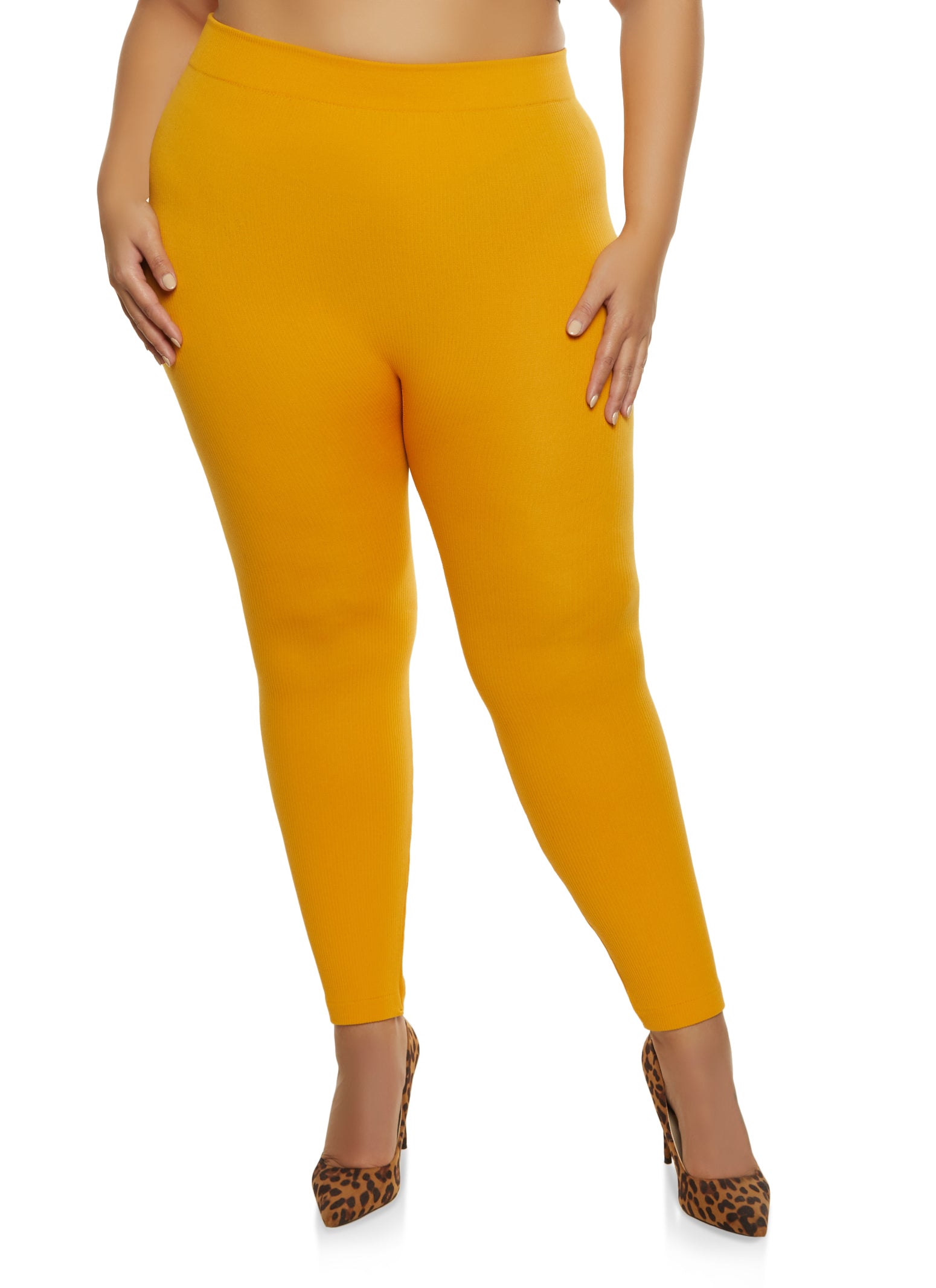 Plus size fleece lined leggings canada Clearance