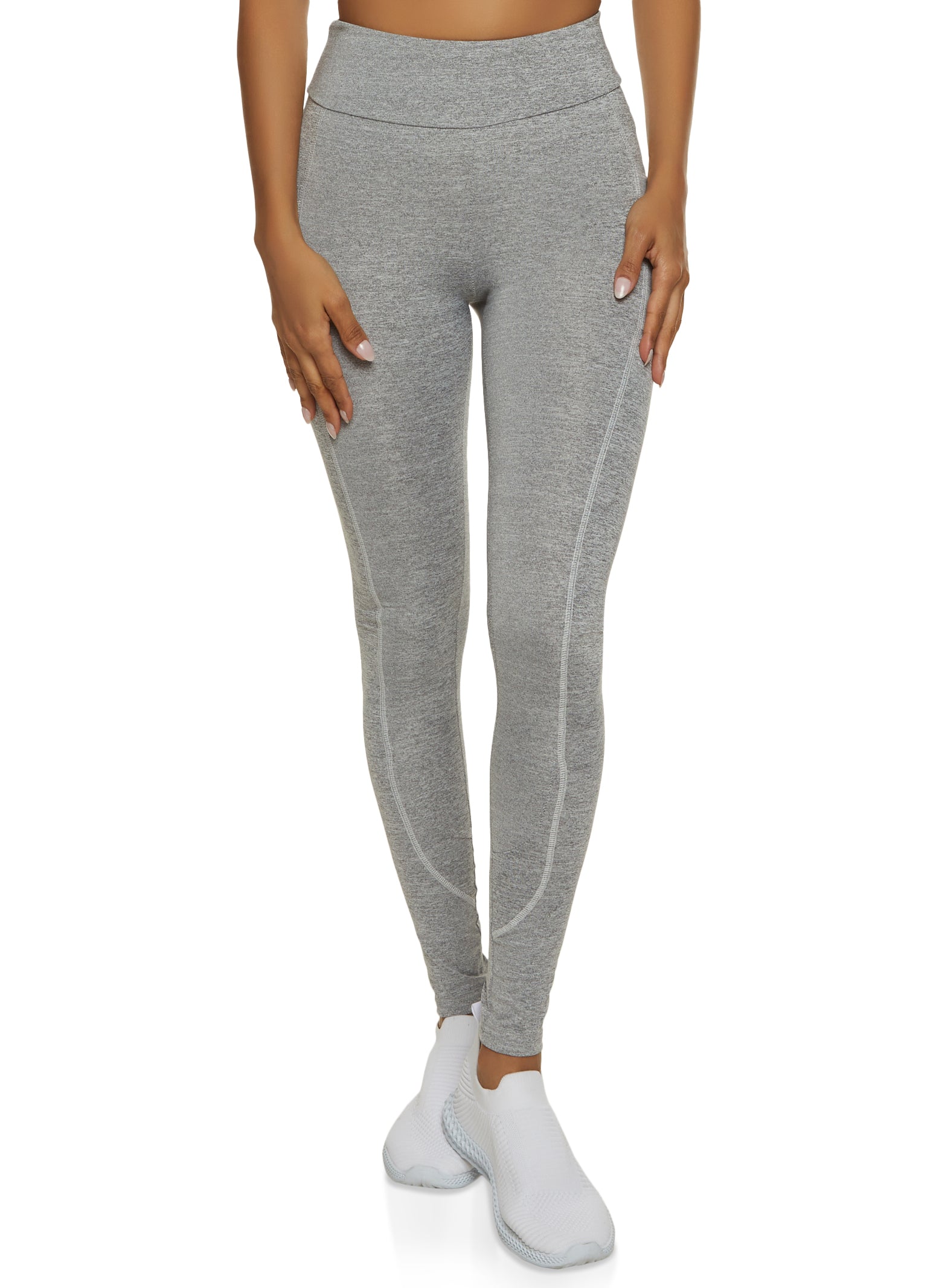 Yoga Pants Leggings Women's Size Medium (7-9) Heather Grey