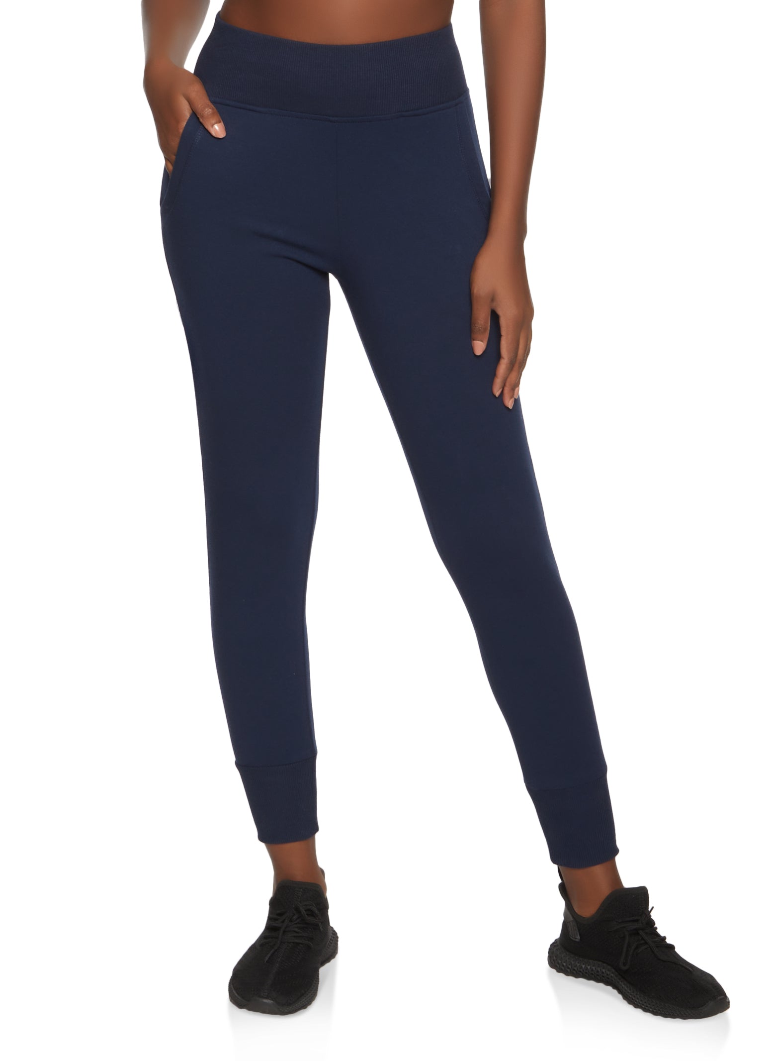 Wide Waist Cropped Joggers